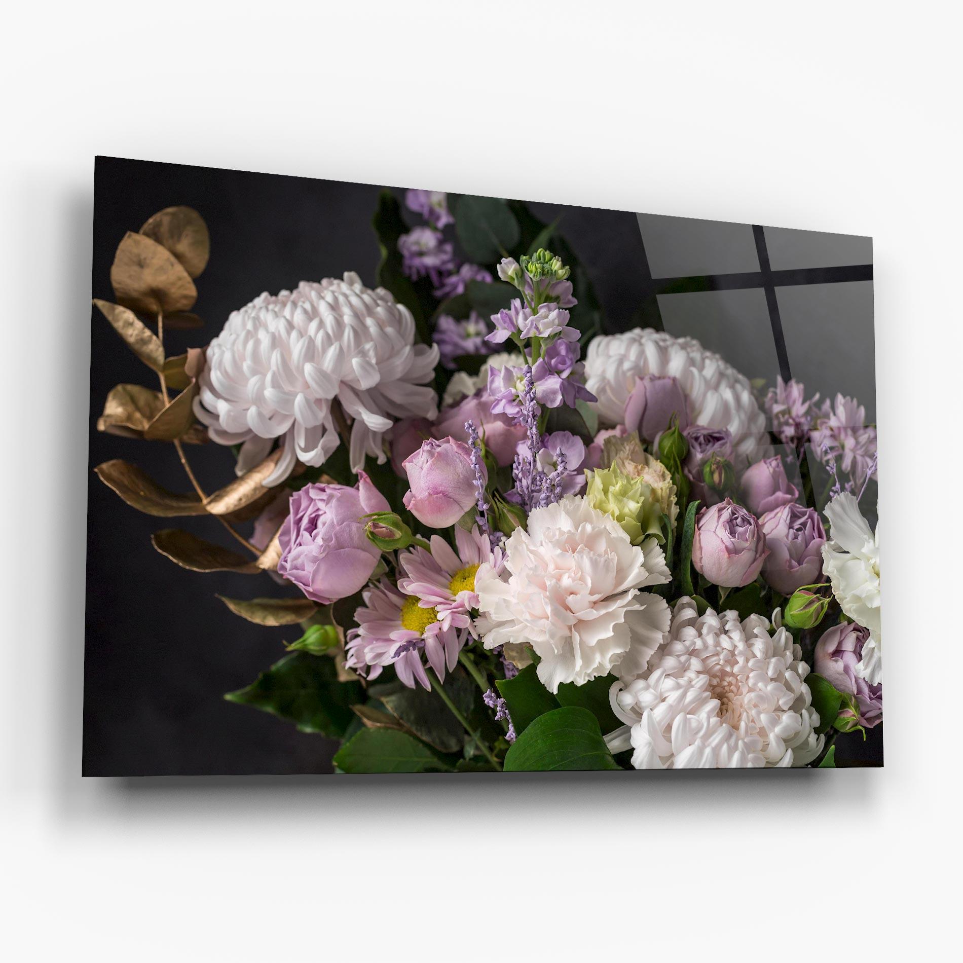 Üvegkép Pastel Purple Bouquet mockup 6