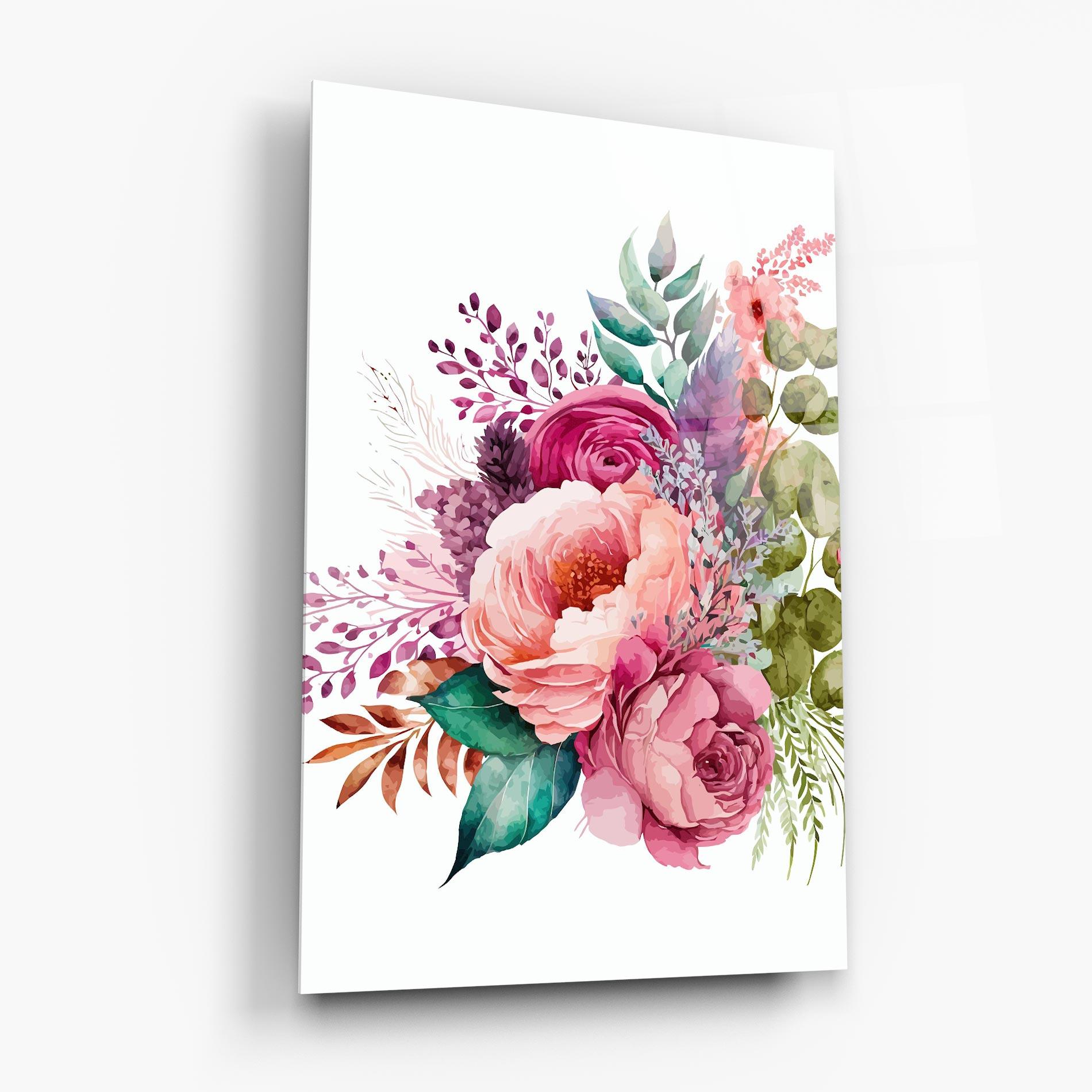 Üvegkép Bouquet Of Pink Roses mockup 6