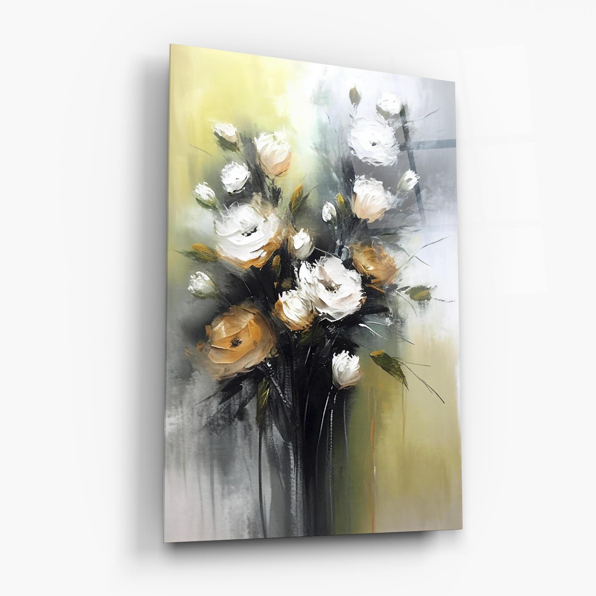Üvegkép Bouquet Painting mockup 6
