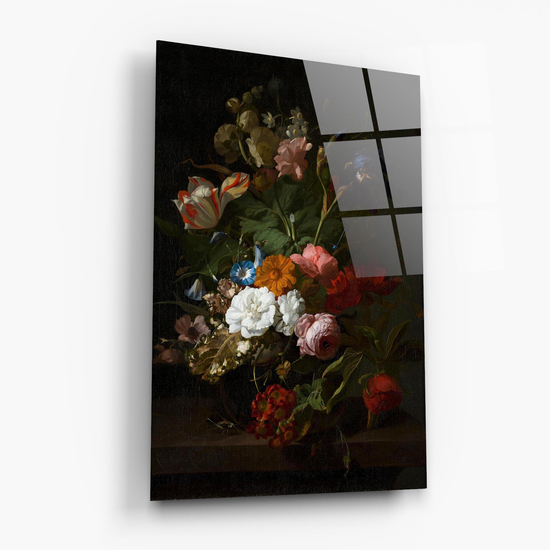 Üvegkép Dark Flowers Bouquet mockup 6