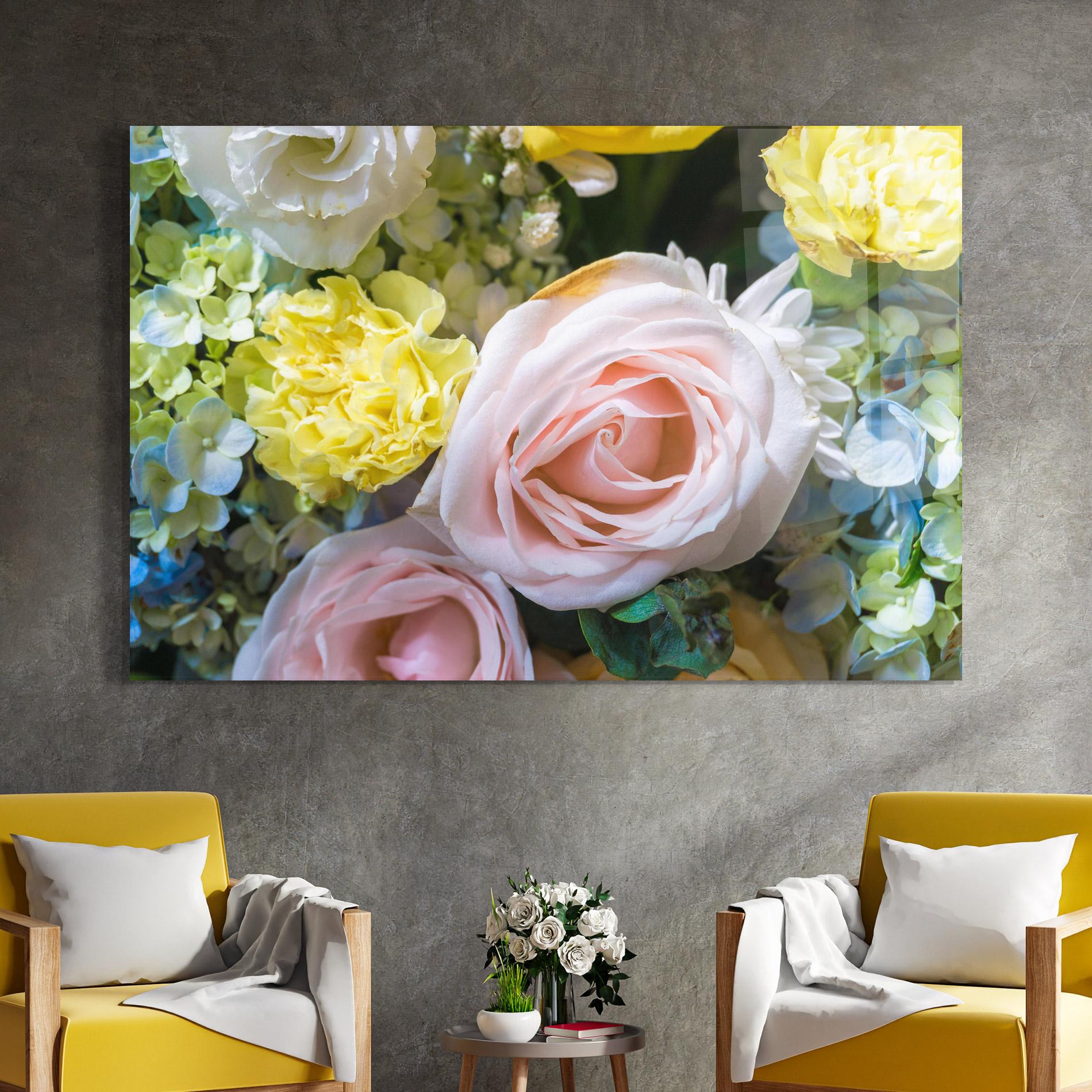 Üvegkép Bouquet Light Pink mockup 4