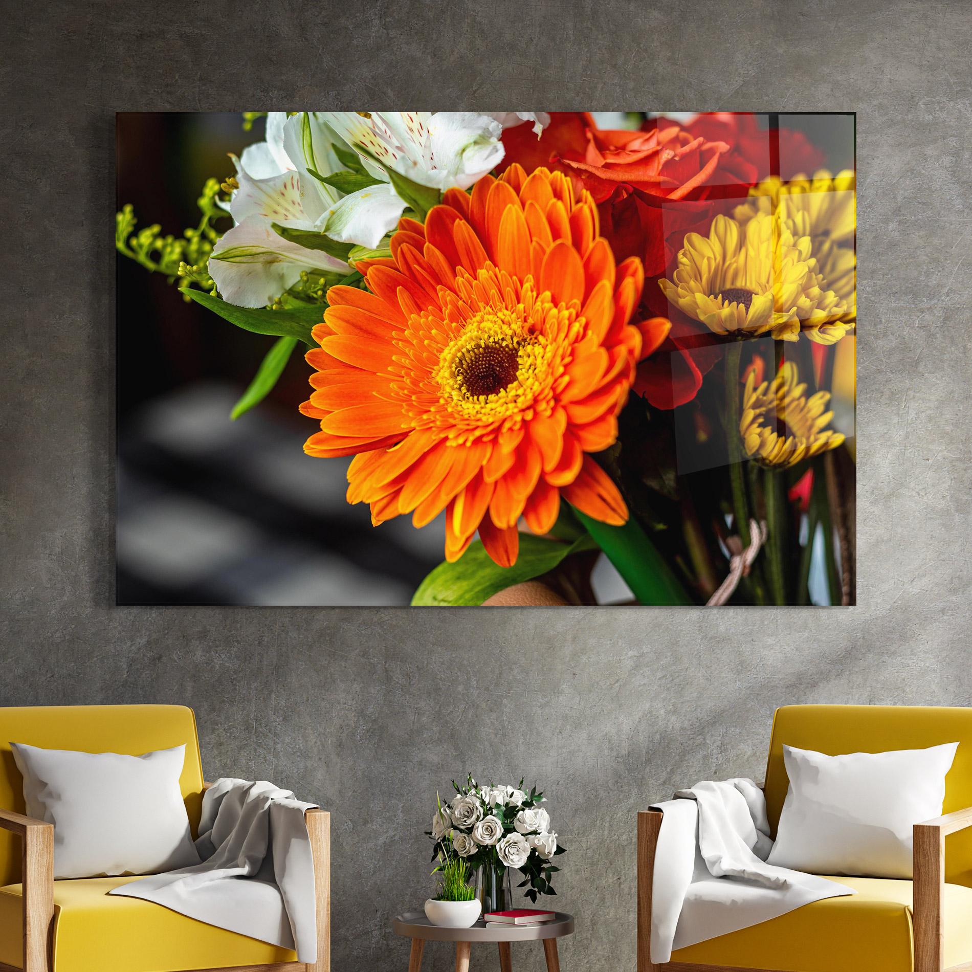 Üvegkép Strong Orange Bouquet mockup 4