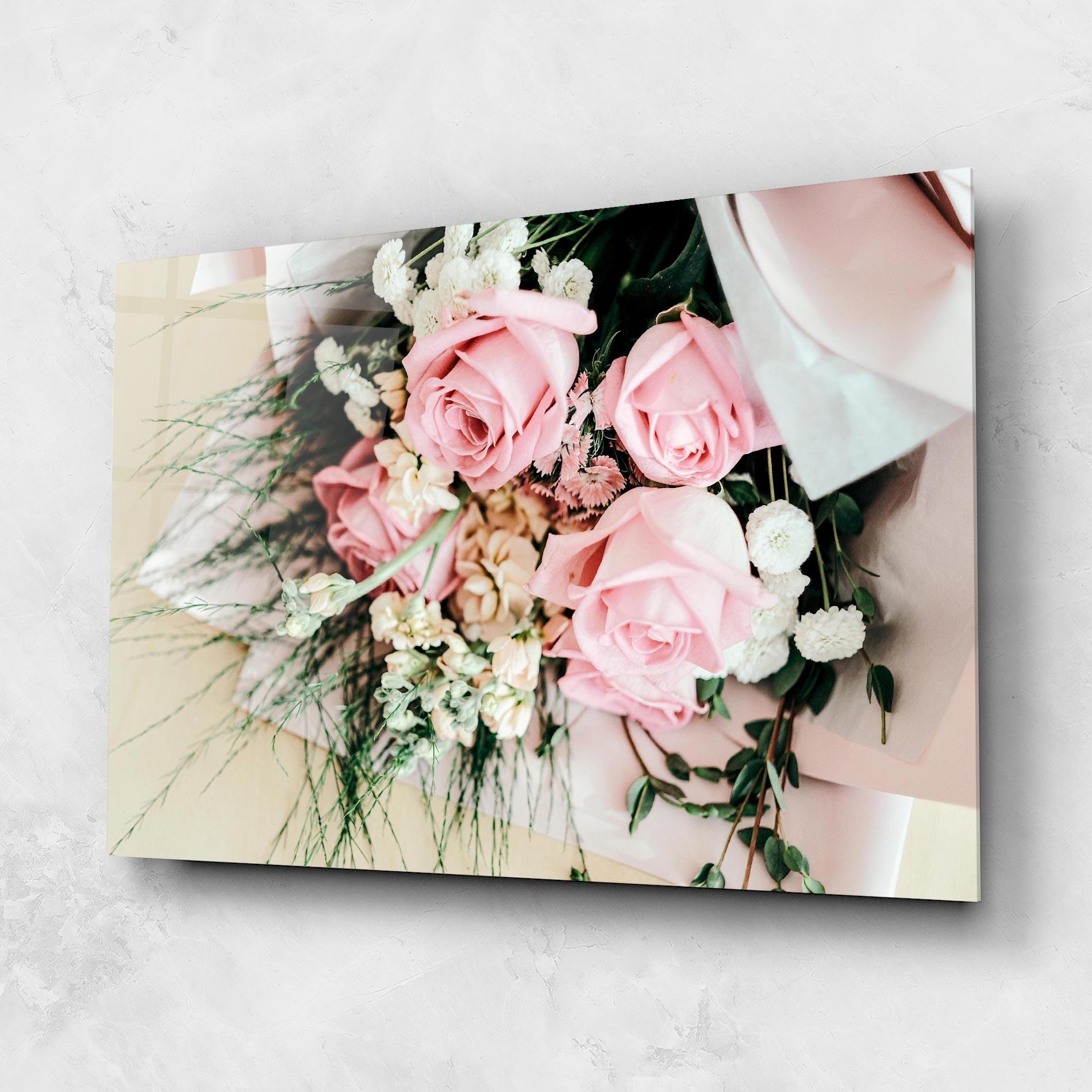 Üvegkép Baby Pink Bouquet mockup 1