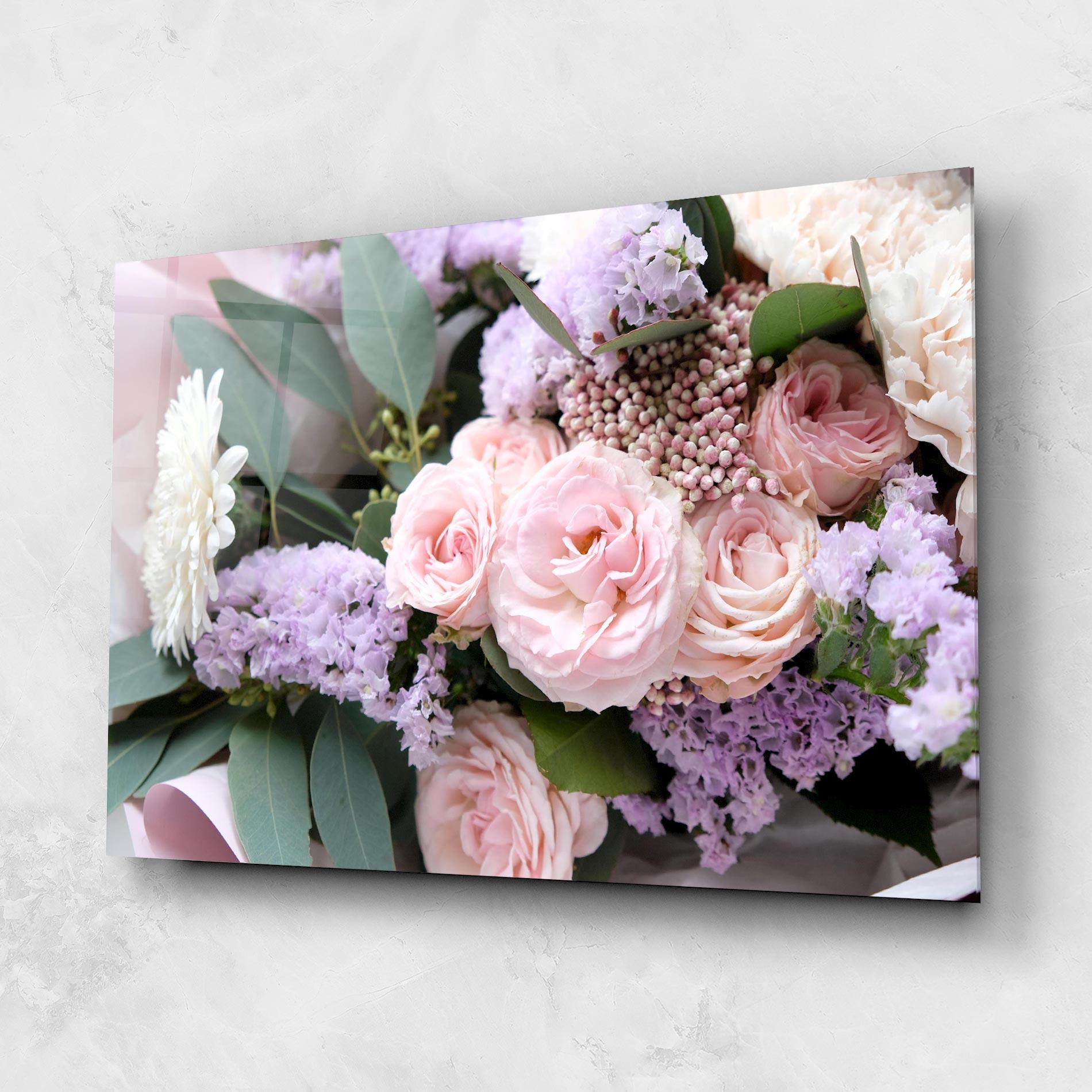 Üvegkép Beautiful Pink Roses mockup 1