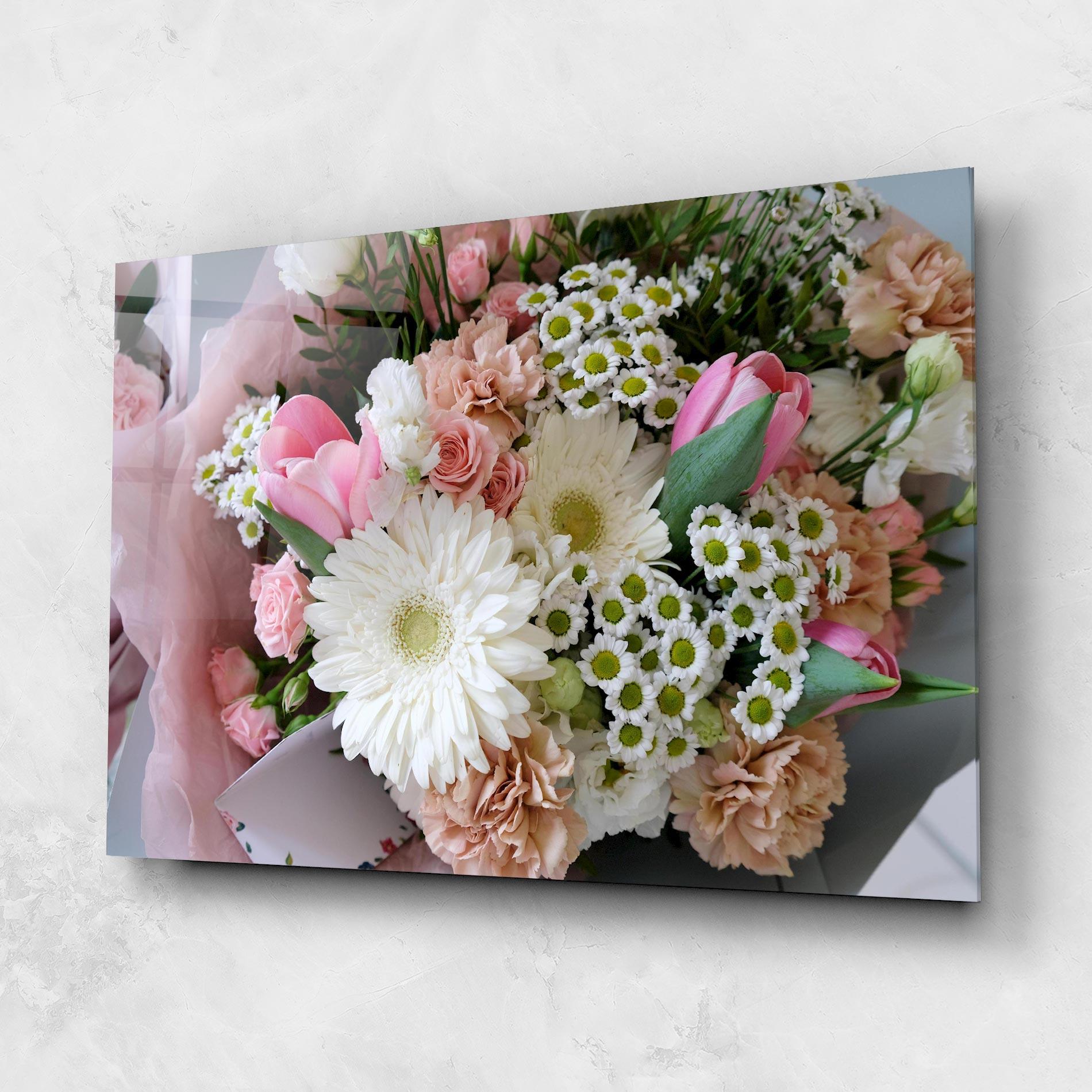 Üvegkép Flower Mix Bouquet mockup 1
