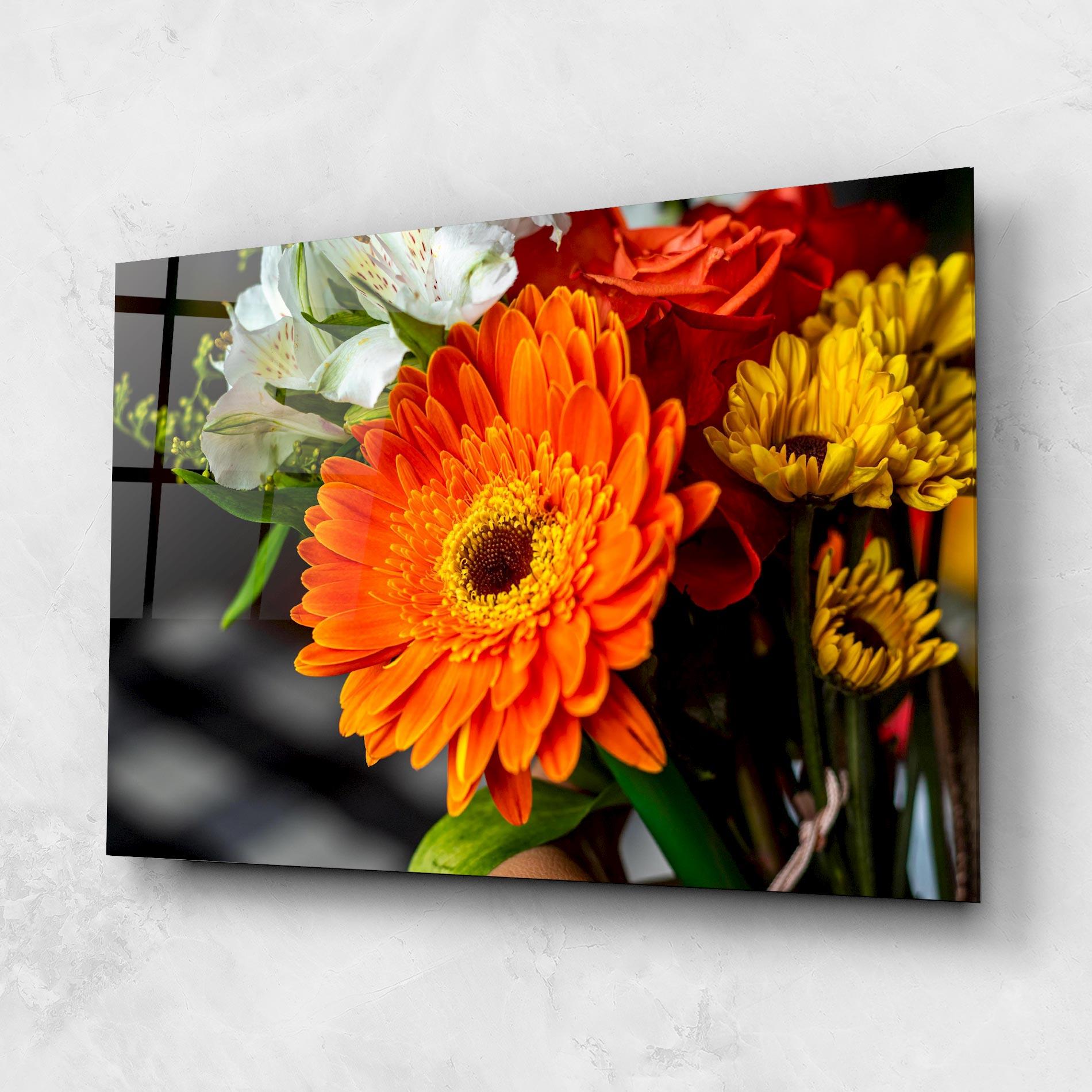 Üvegkép Strong Orange Bouquet mockup 1