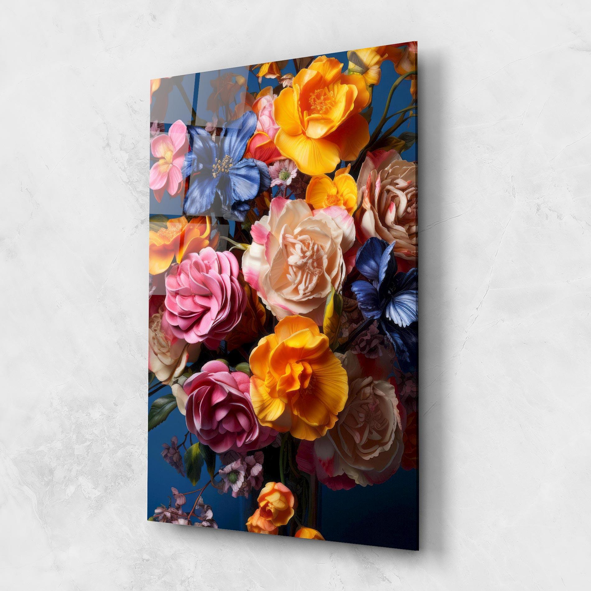 Üvegkép Colorful Flower Bouquet mockup 1