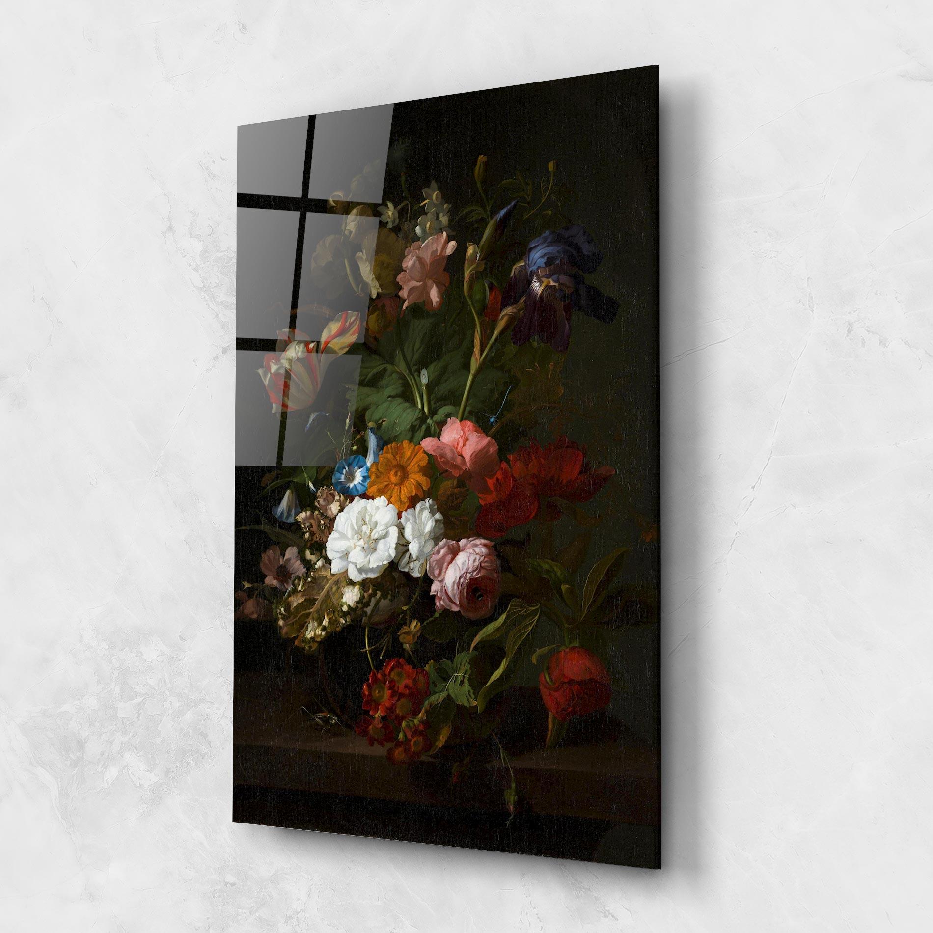 Üvegkép Dark Flowers Bouquet mockup 1