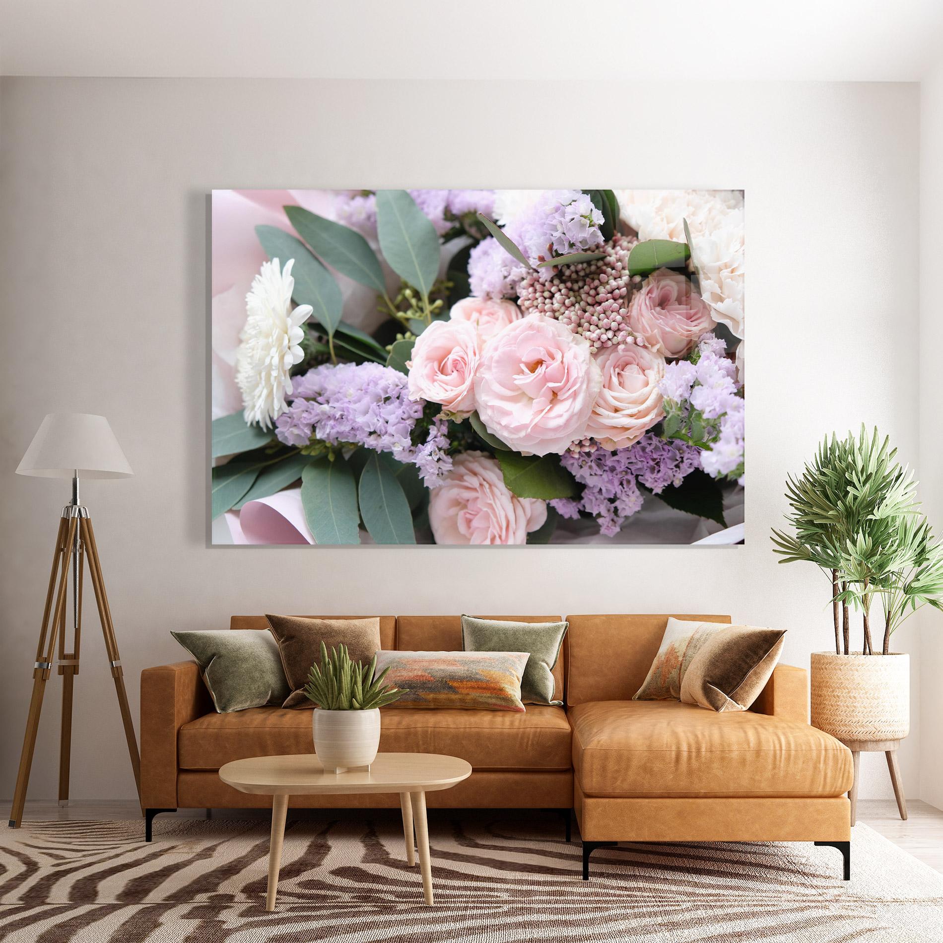 Üvegkép Beautiful Pink Roses mockup 7