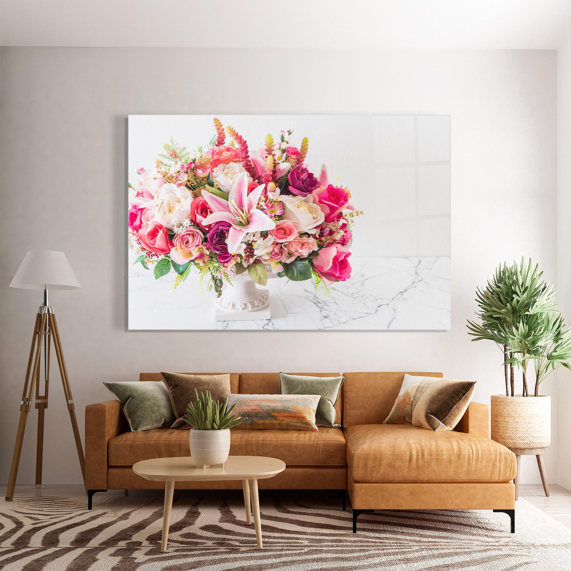 Üvegkép Bouquet Flowers Vase mockup 7