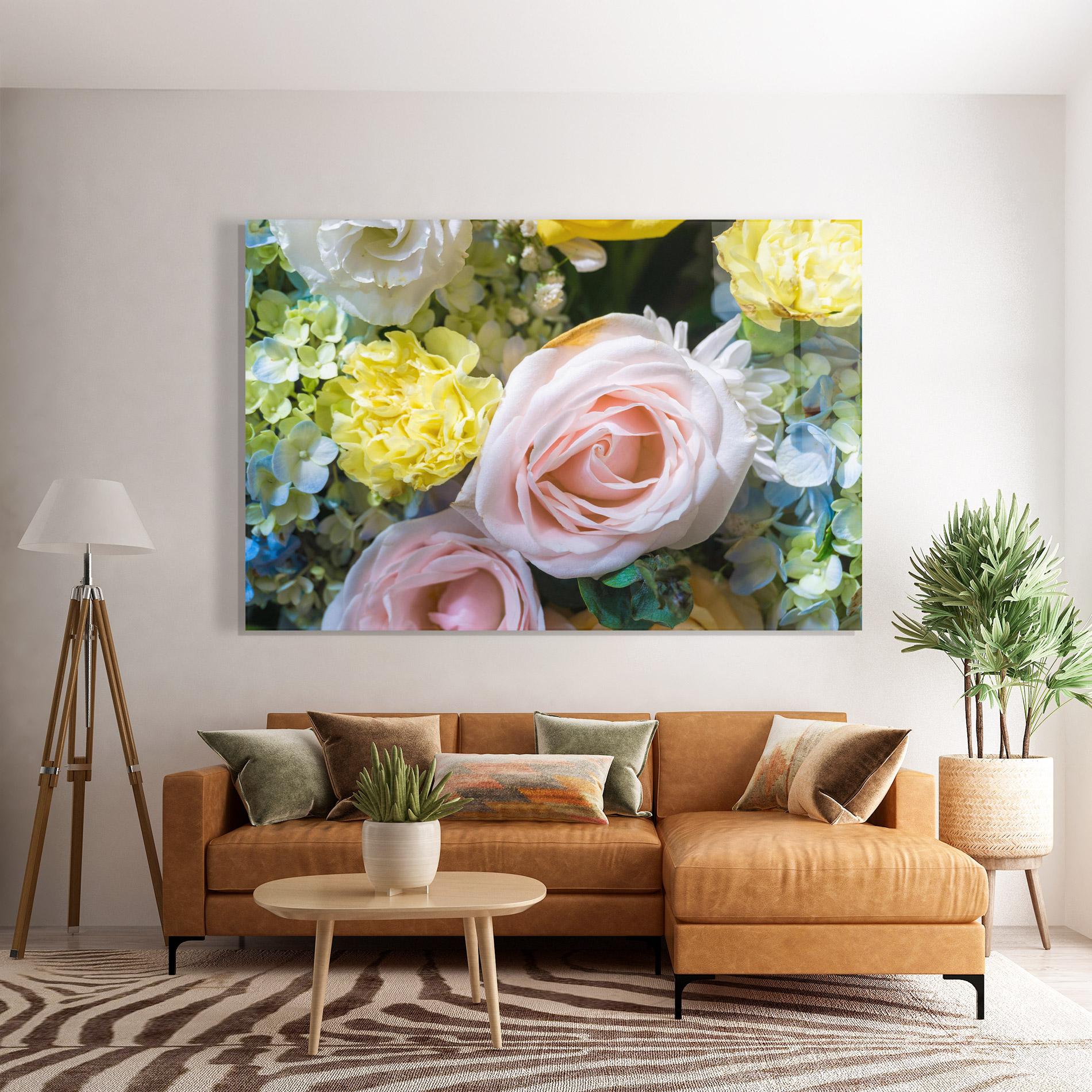 Üvegkép Bouquet Light Pink mockup 7