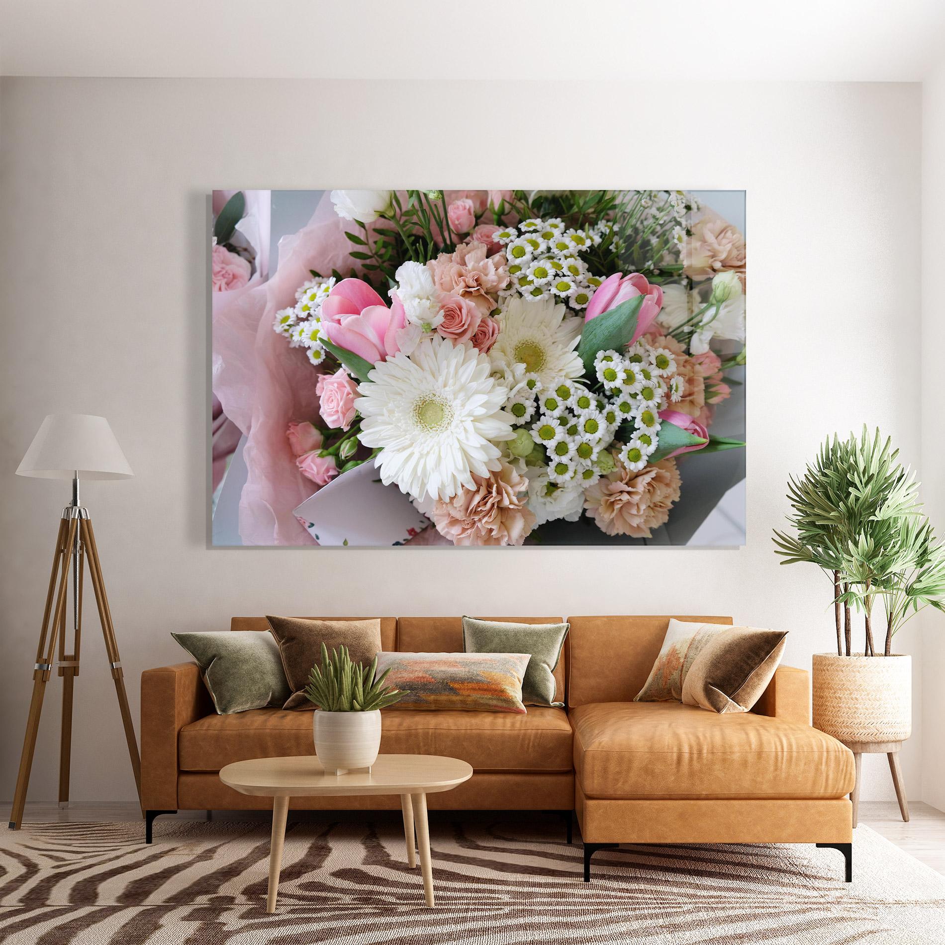 Üvegkép Flower Mix Bouquet mockup 7