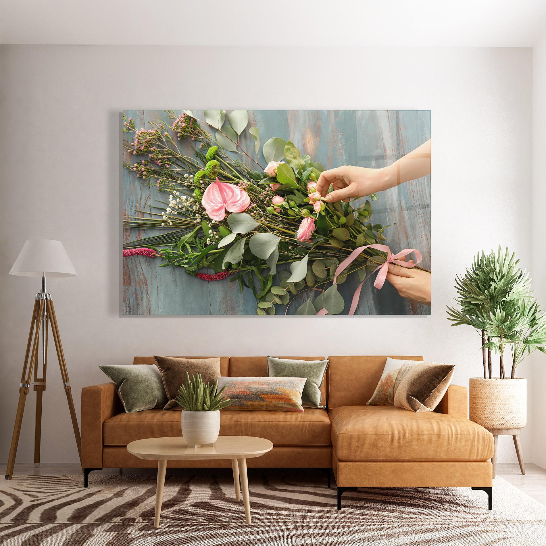 Üvegkép Preparing Bouquet mockup 7