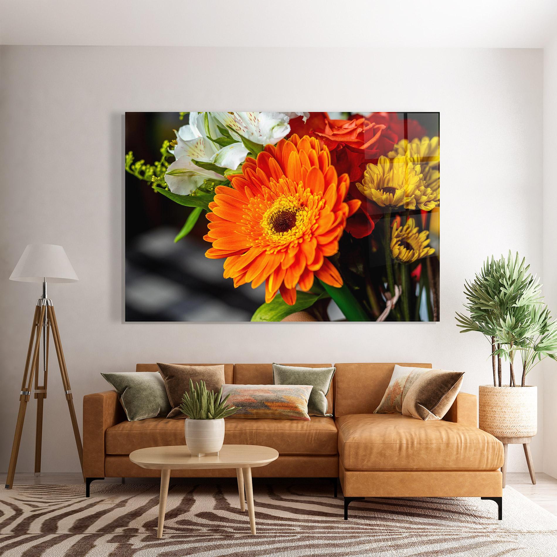 Üvegkép Strong Orange Bouquet mockup 7