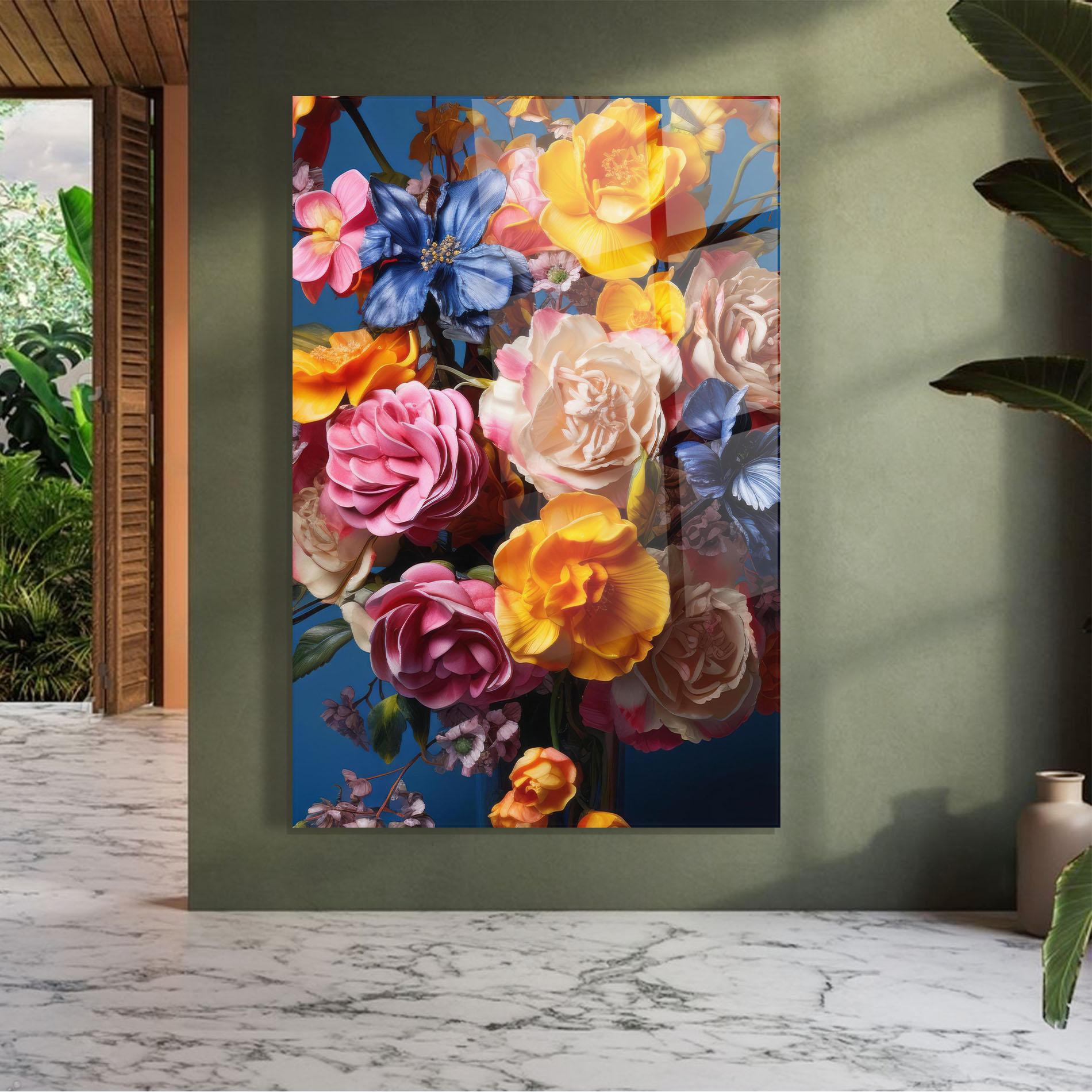 Üvegkép Colorful Flower Bouquet mockup 7