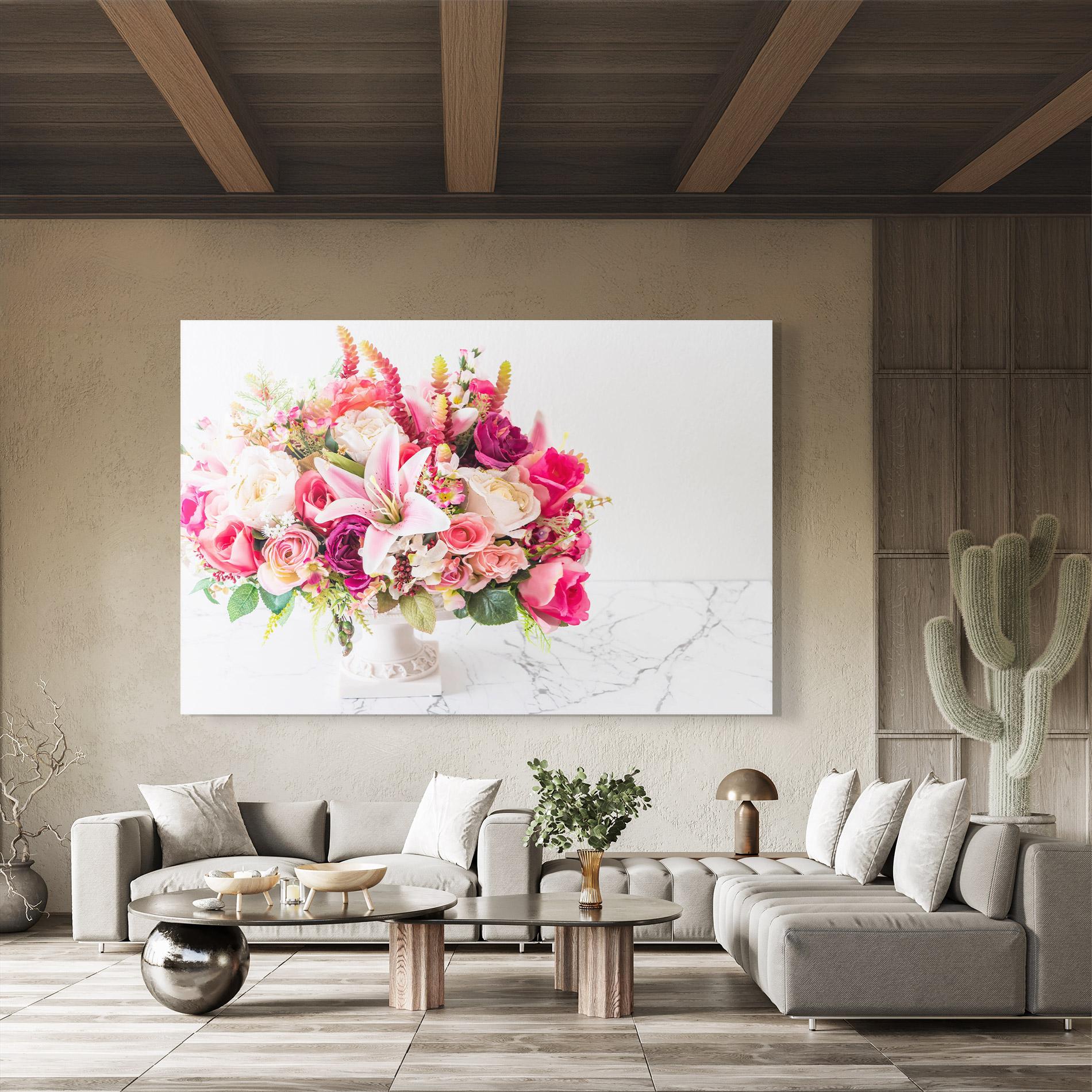 Üvegkép Bouquet Flowers Vase mockup 8