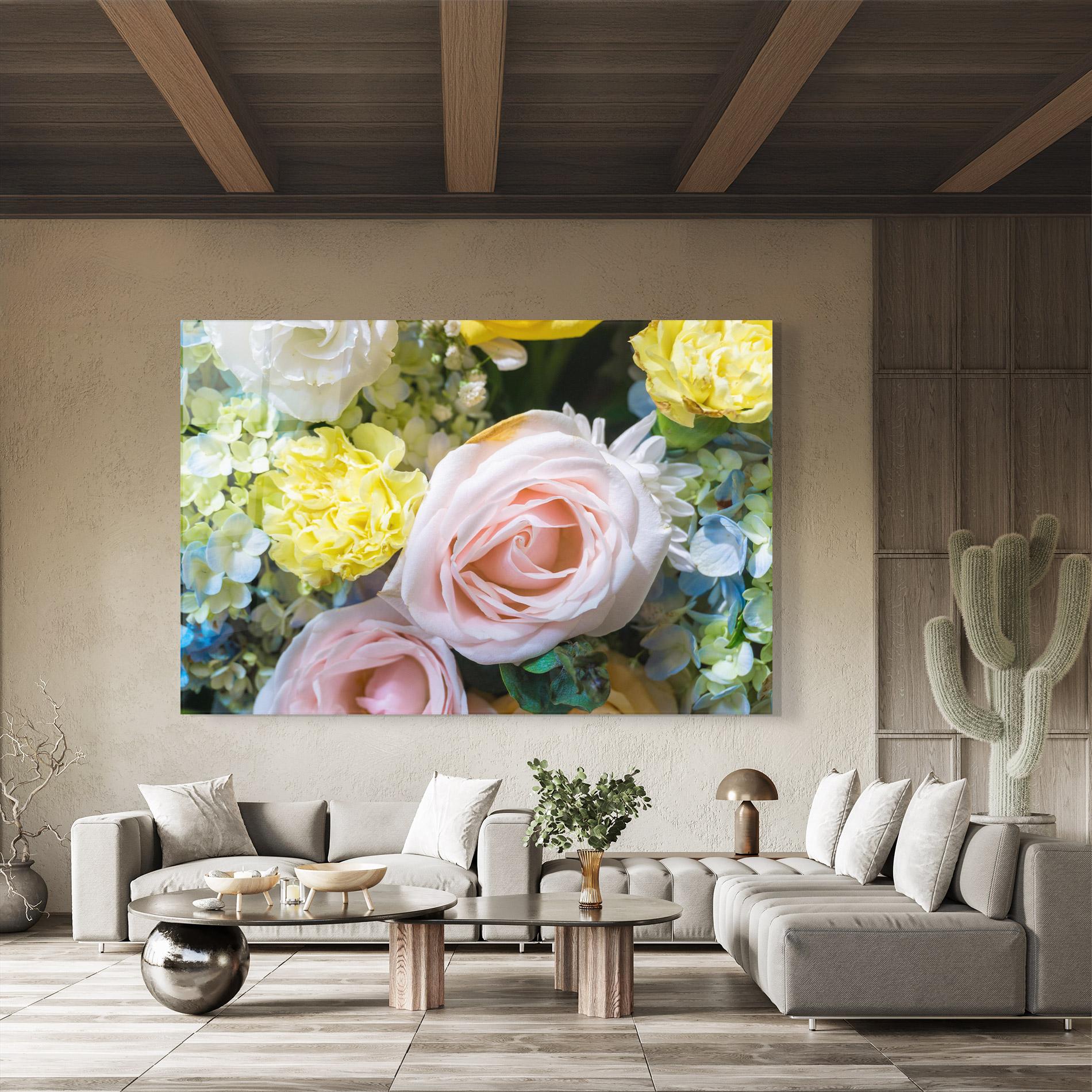 Üvegkép Bouquet Light Pink mockup 8