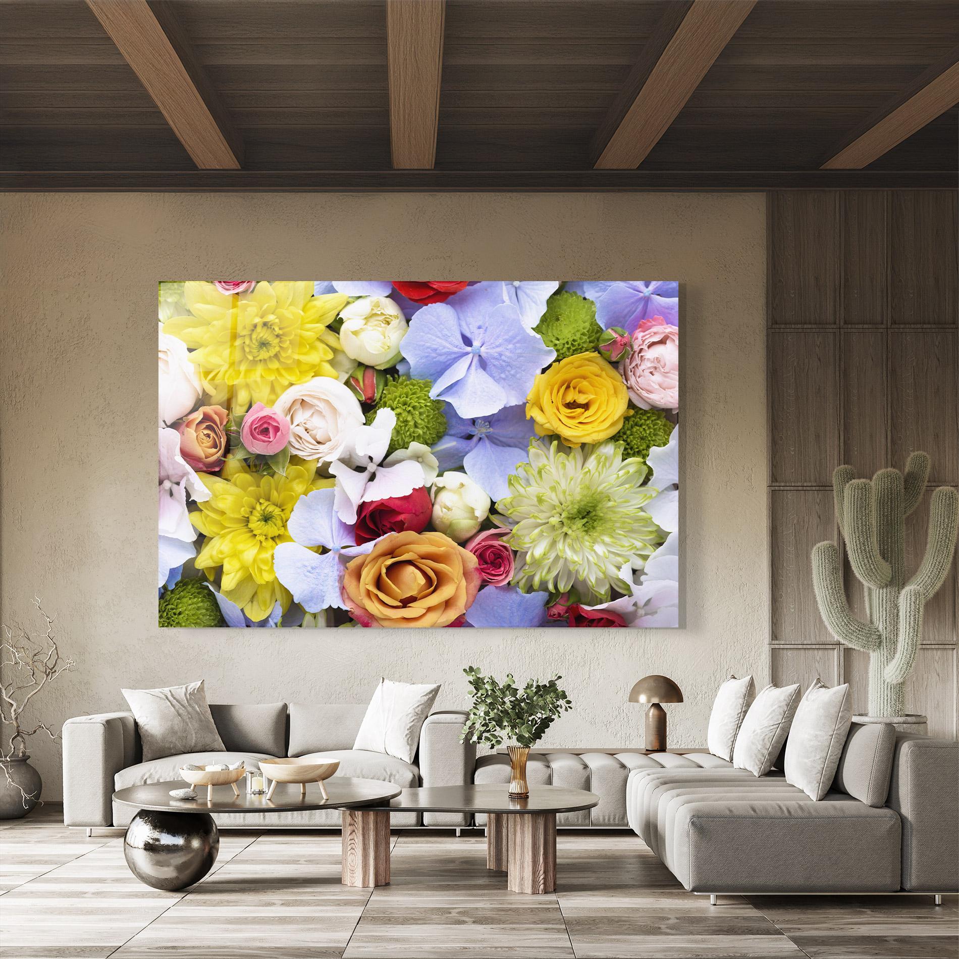 Üvegkép Color Mix Flower Bouquet mockup 8