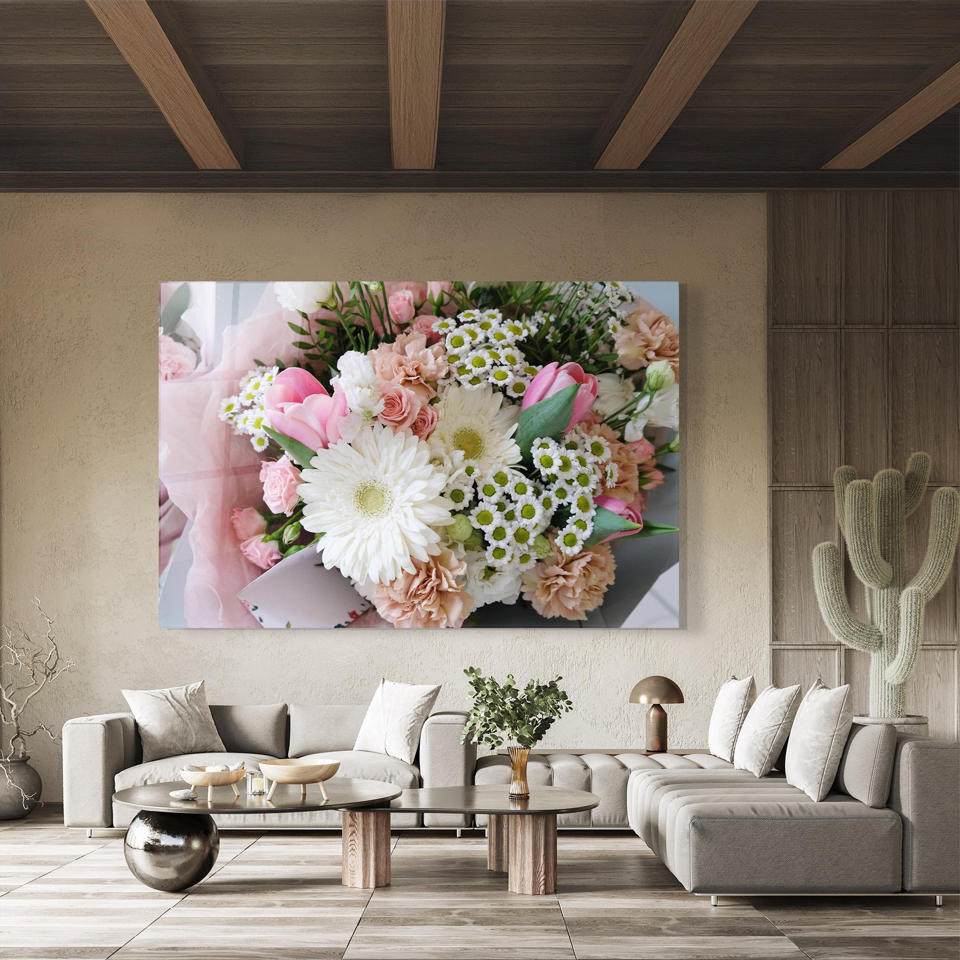 Üvegkép Flower Mix Bouquet mockup 8