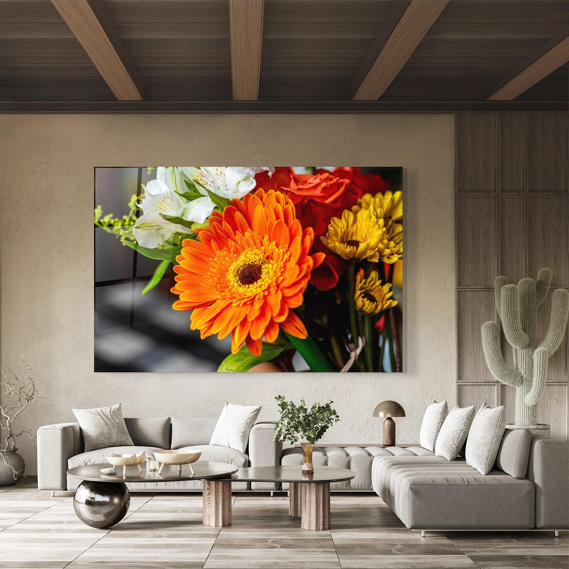 Üvegkép Strong Orange Bouquet mockup 8