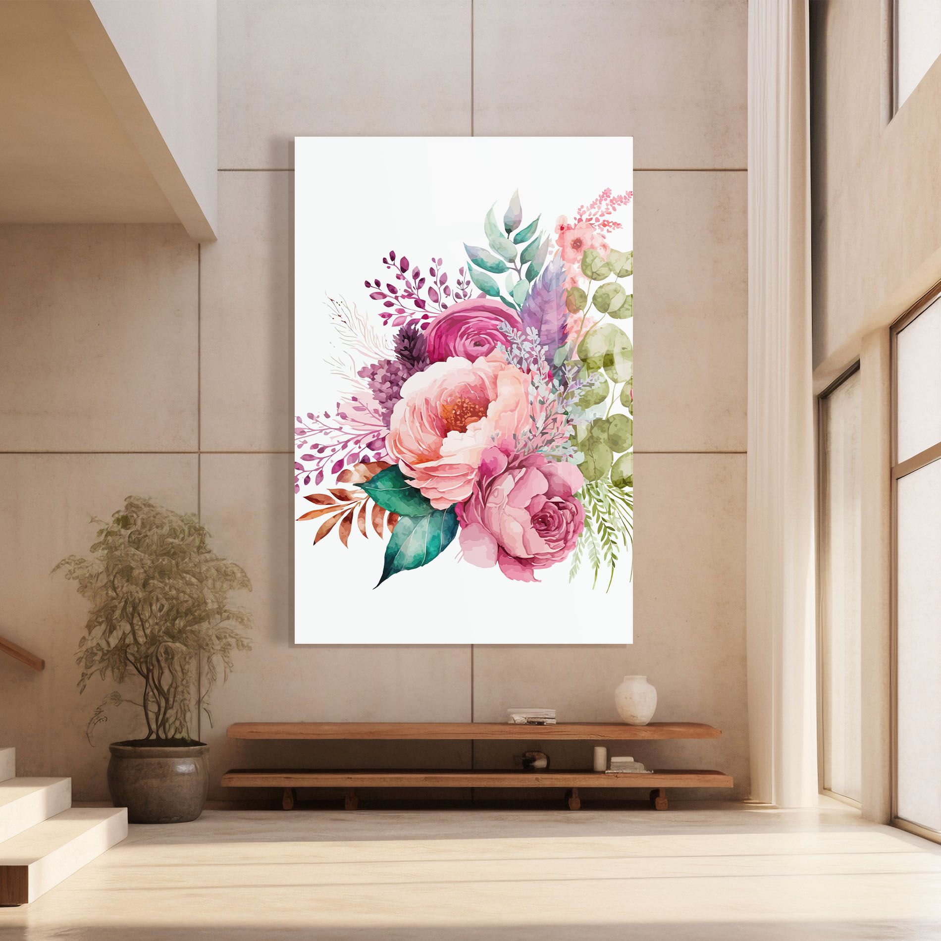 Bouquet Of Pink Roses mockup 8