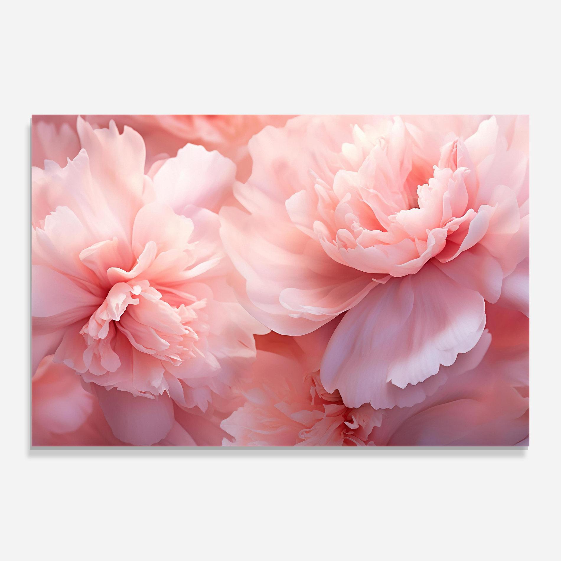 Üvegkép Close Up Dreamy Peony mockup 0
