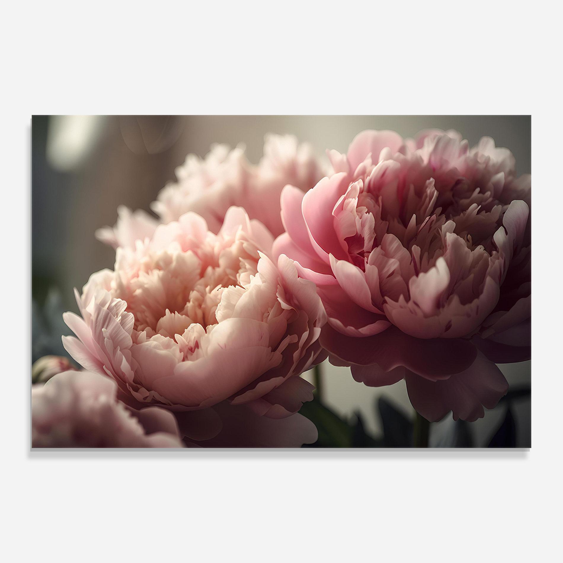 Üvegkép Cream Dreamy Peony mockup 0