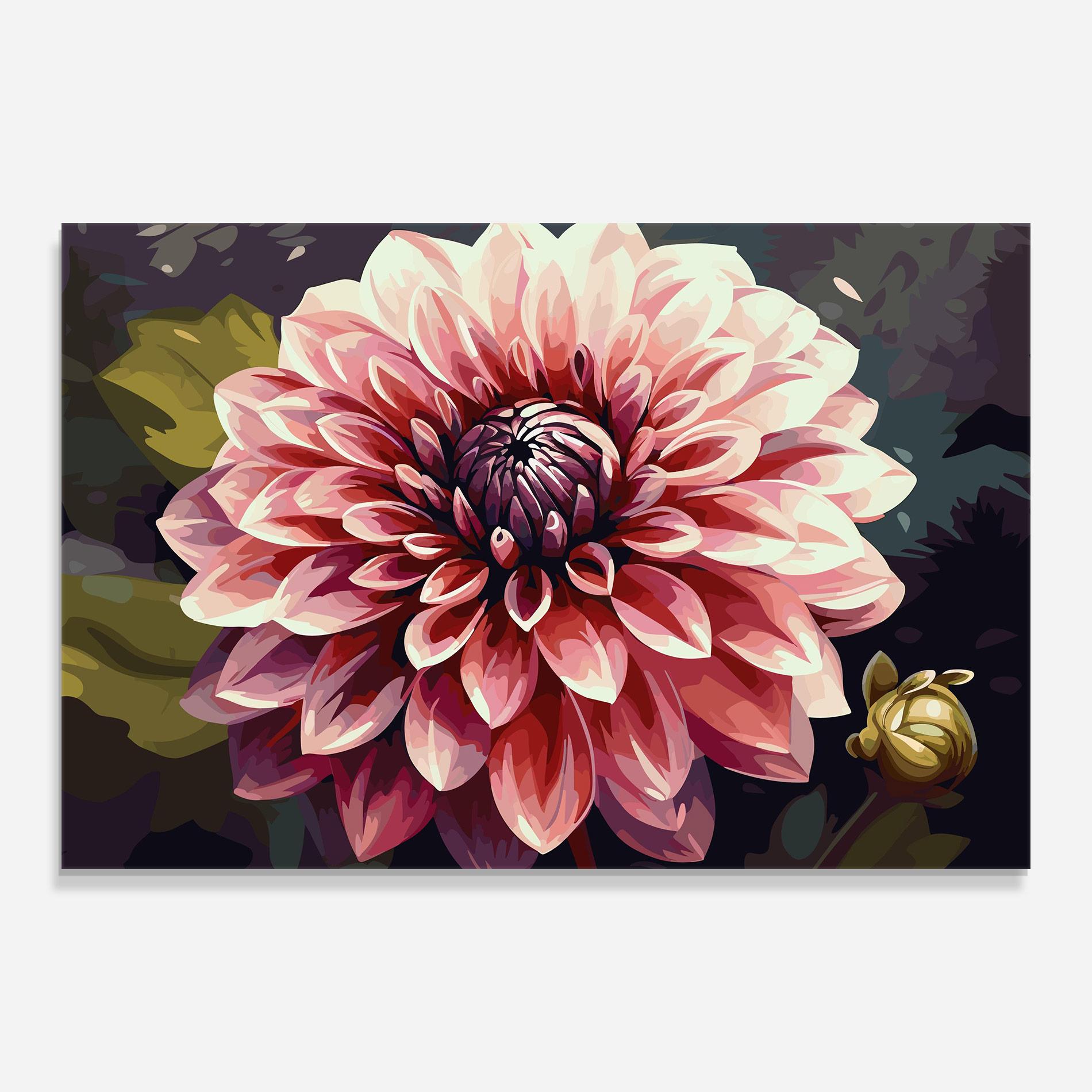 Üvegkép Open Pink Flower mockup 0