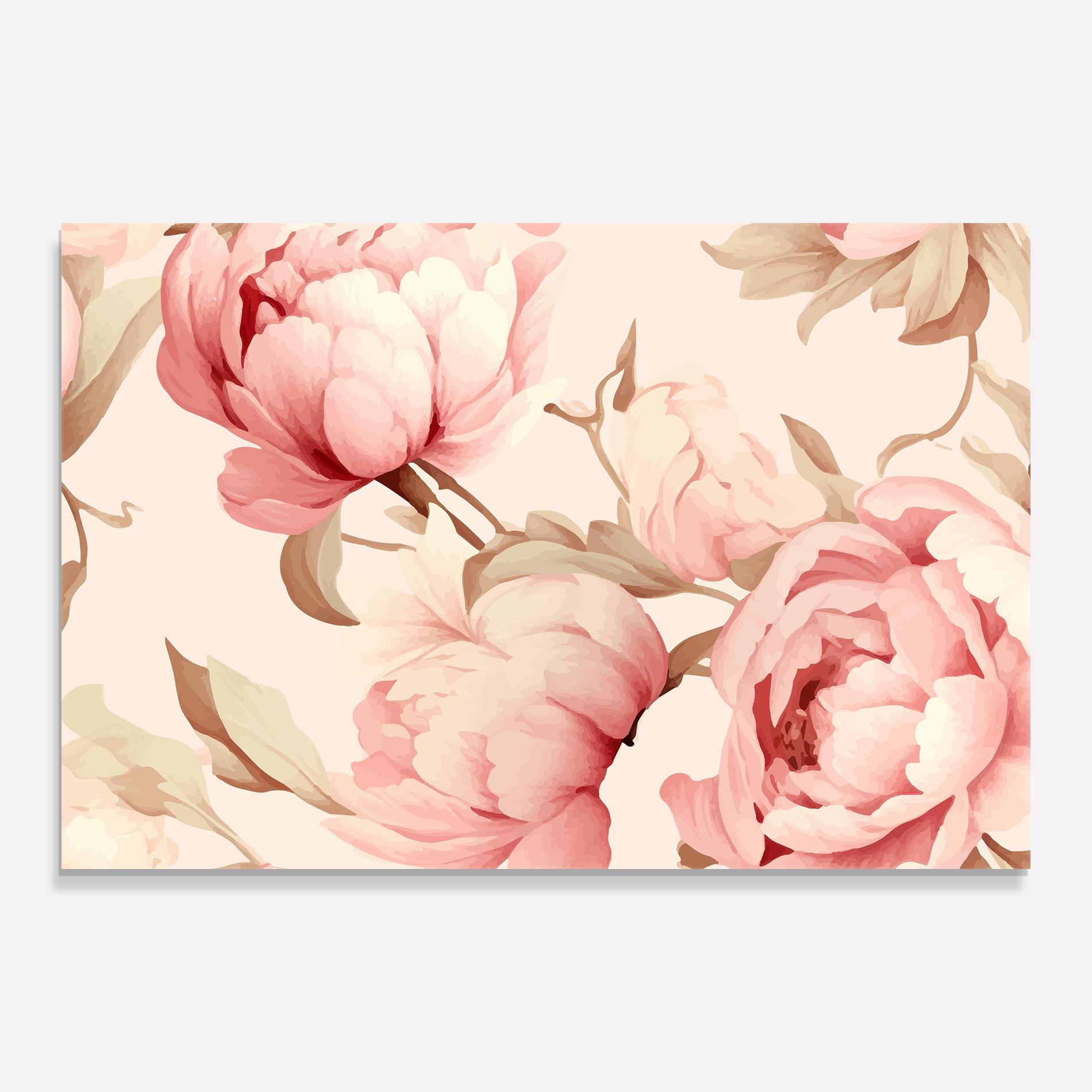 Üvegkép Pastel Peony mockup 0