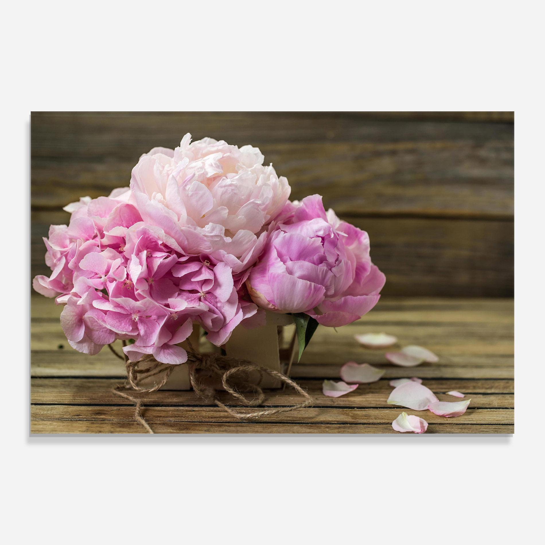 Üvegkép Peony On Table mockup 0