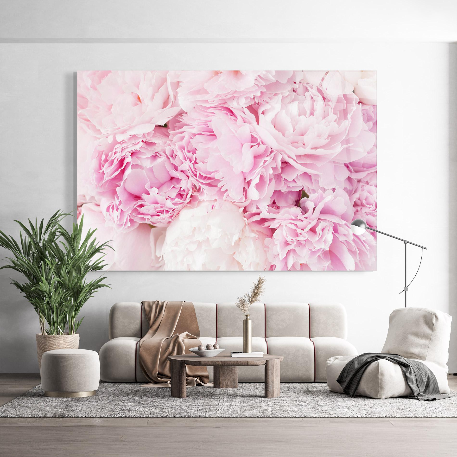 Üvegkép Dreamy Pink Pastel Peony mockup 9