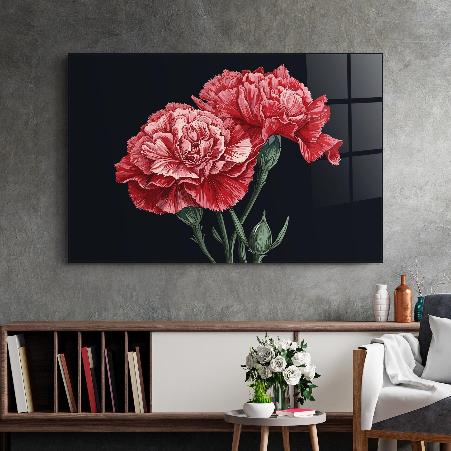 Üvegkép Beautiful Peony mockup 2