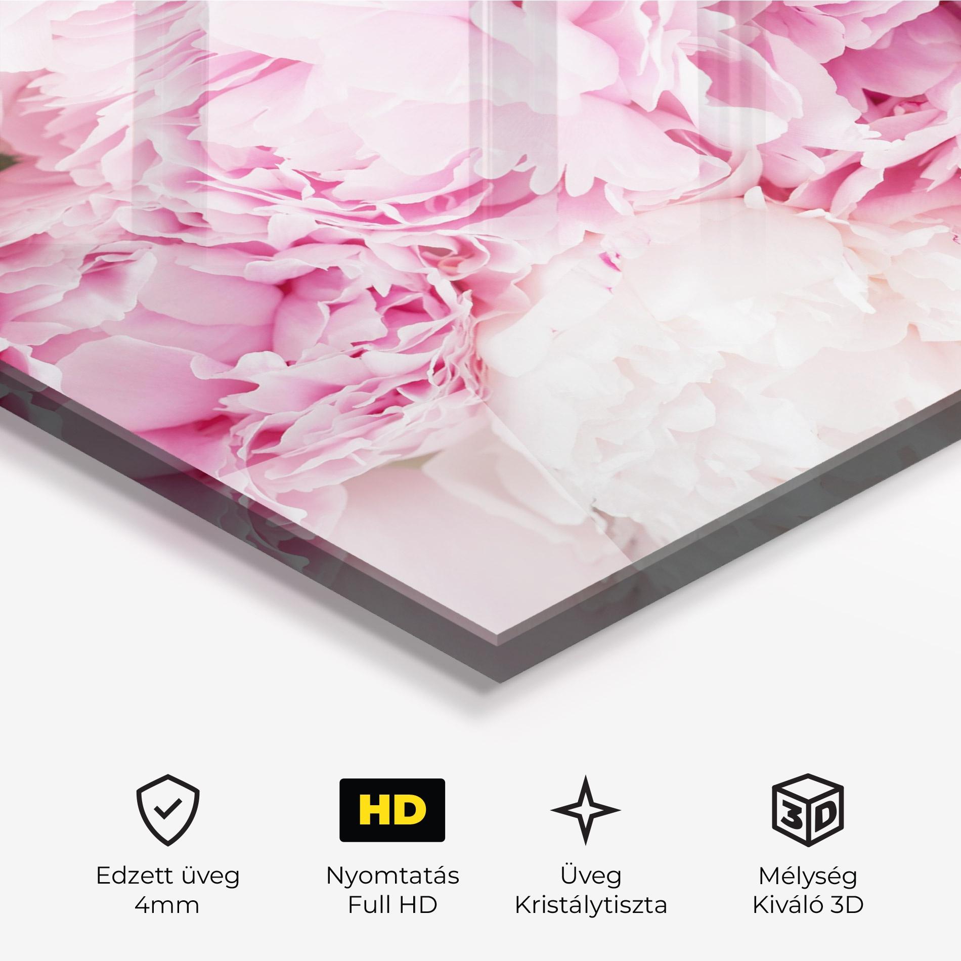 Üvegkép Dreamy Pink Pastel Peony mockup 3