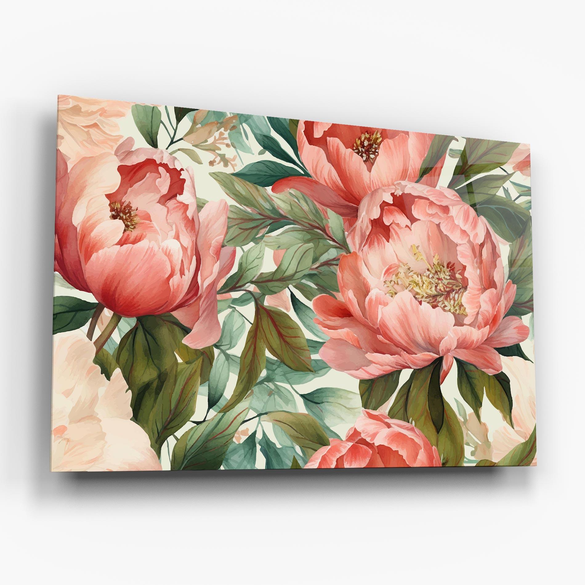 Üvegkép Light Red Peony mockup 6