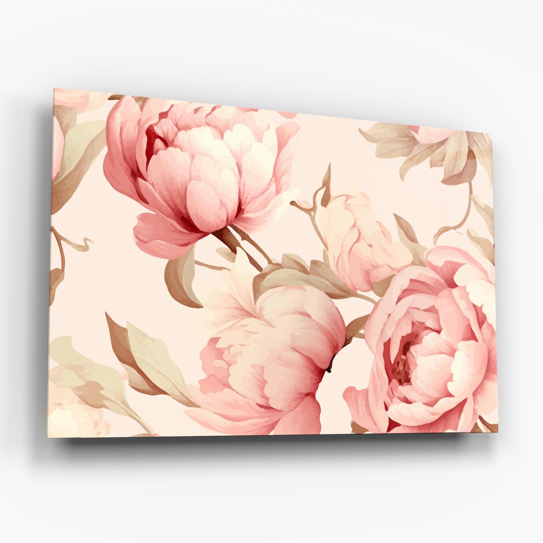 Üvegkép Pastel Peony mockup 6