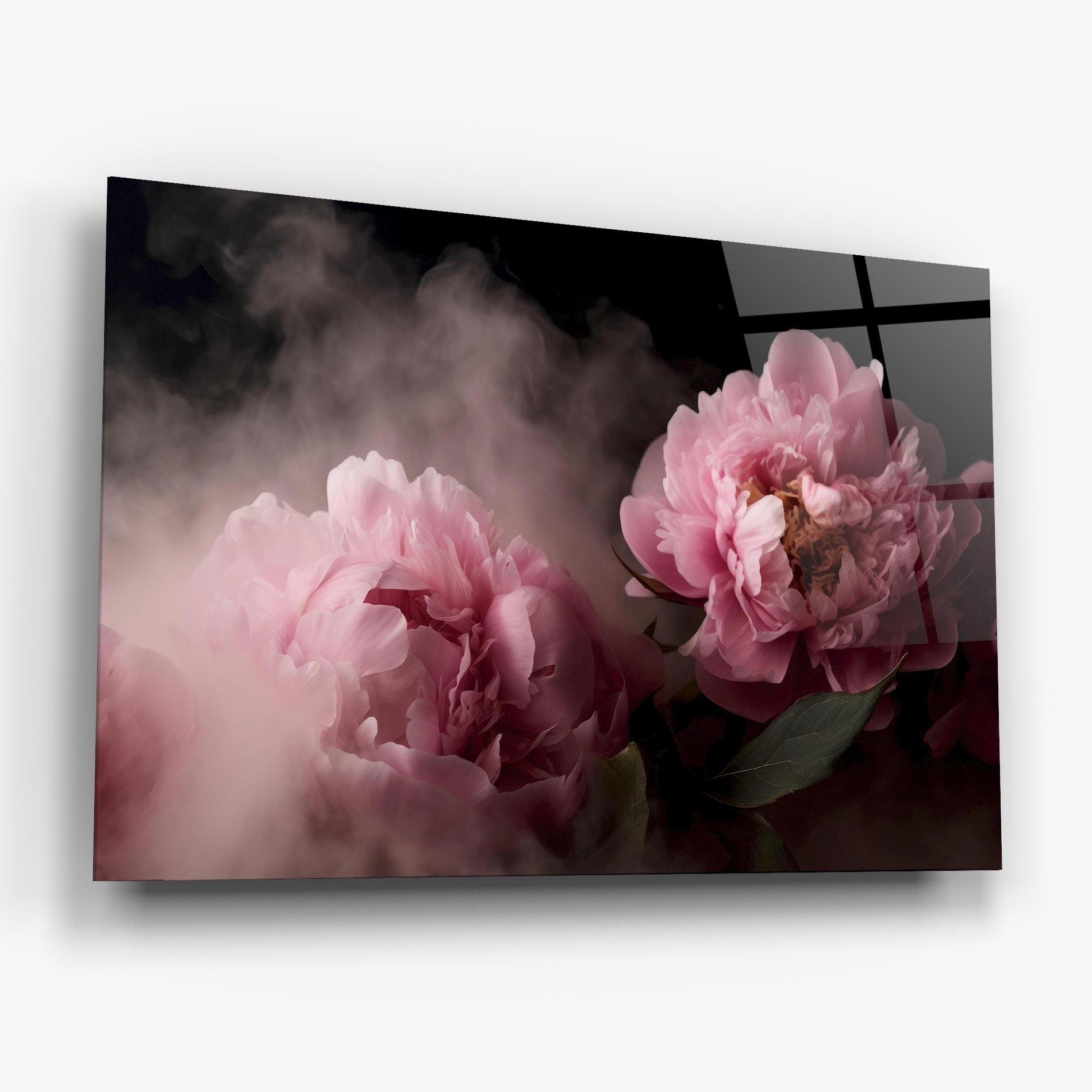 Üvegkép Peony In Smoke mockup 6