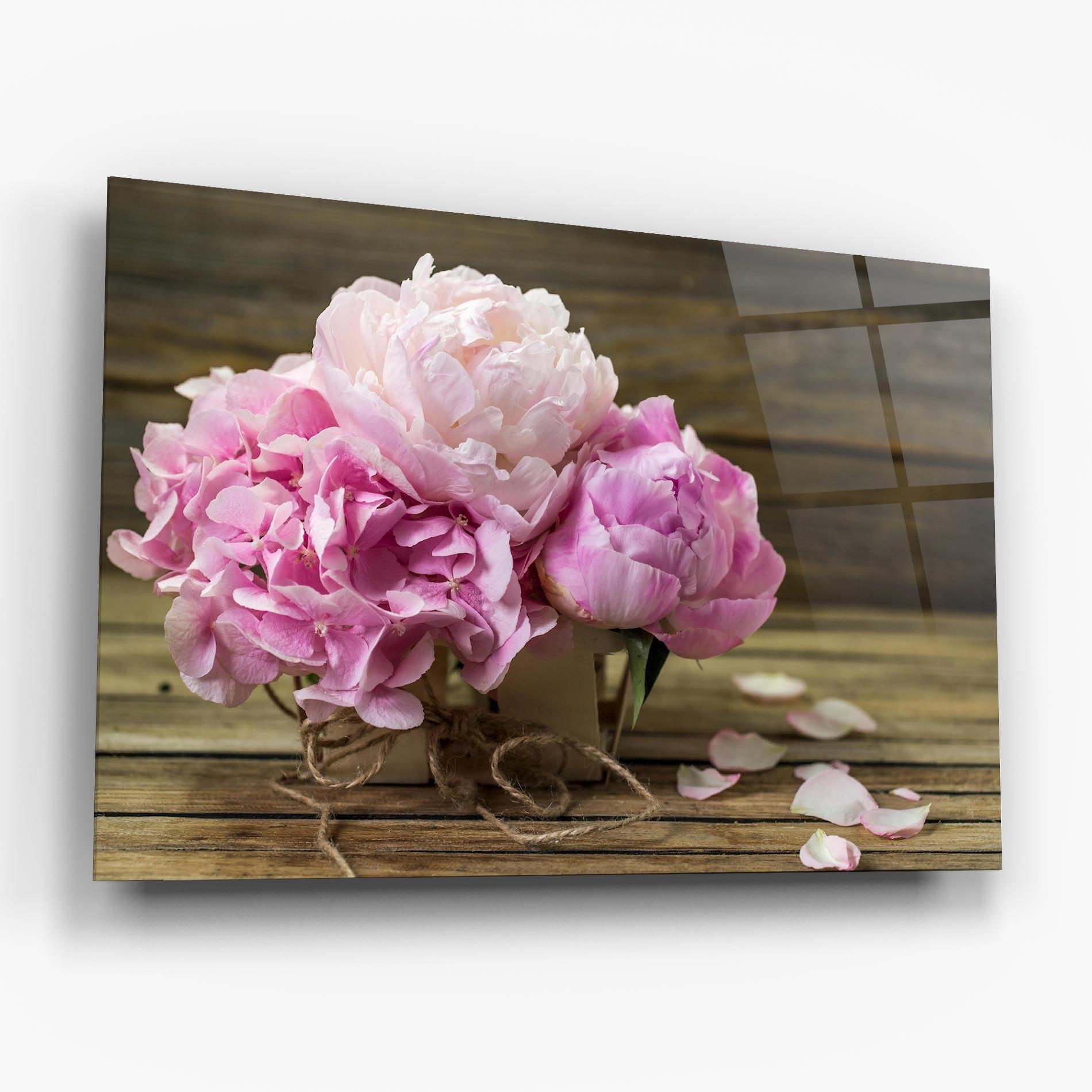 Üvegkép Peony On Table mockup 6