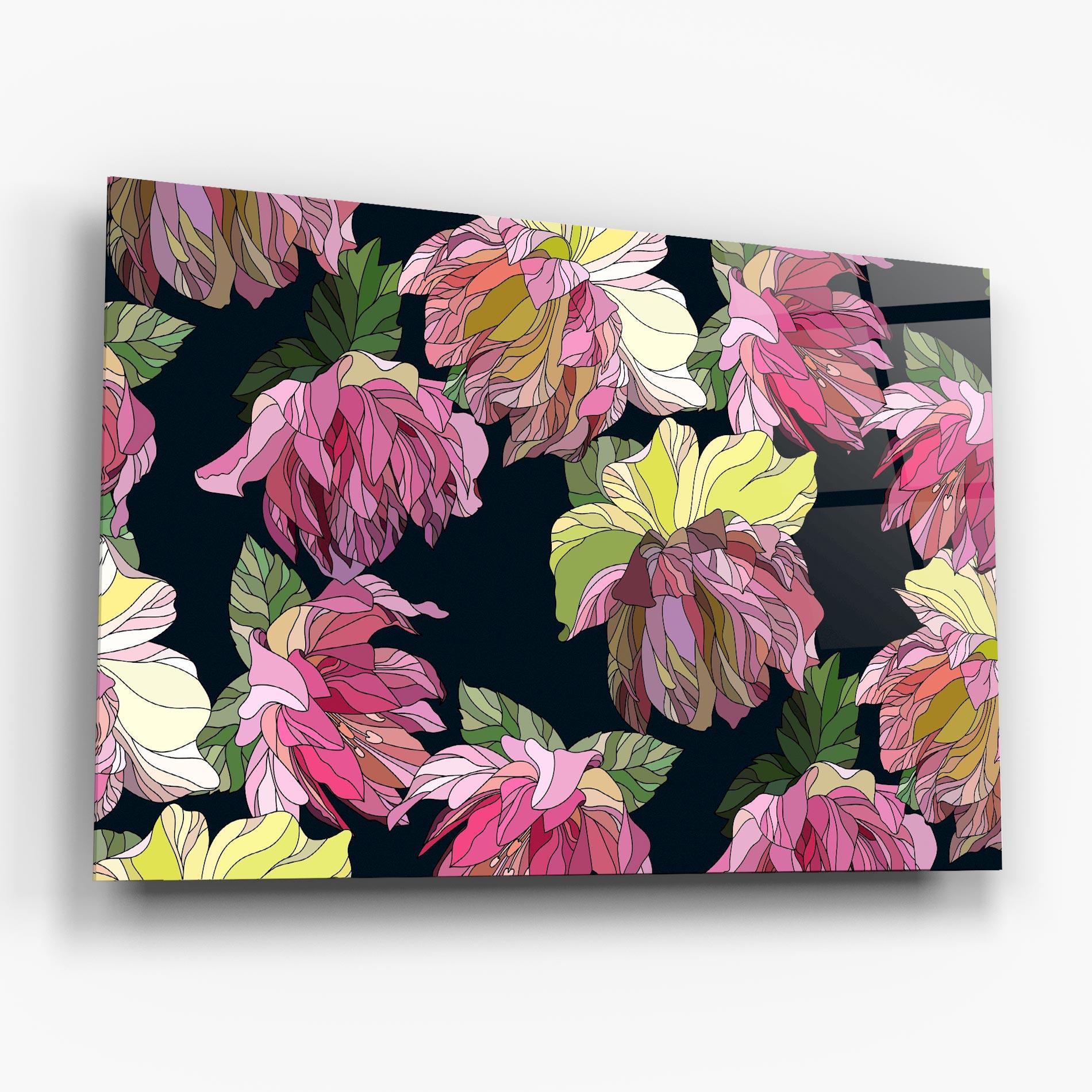 Üvegkép Pretty Peony Art mockup 6