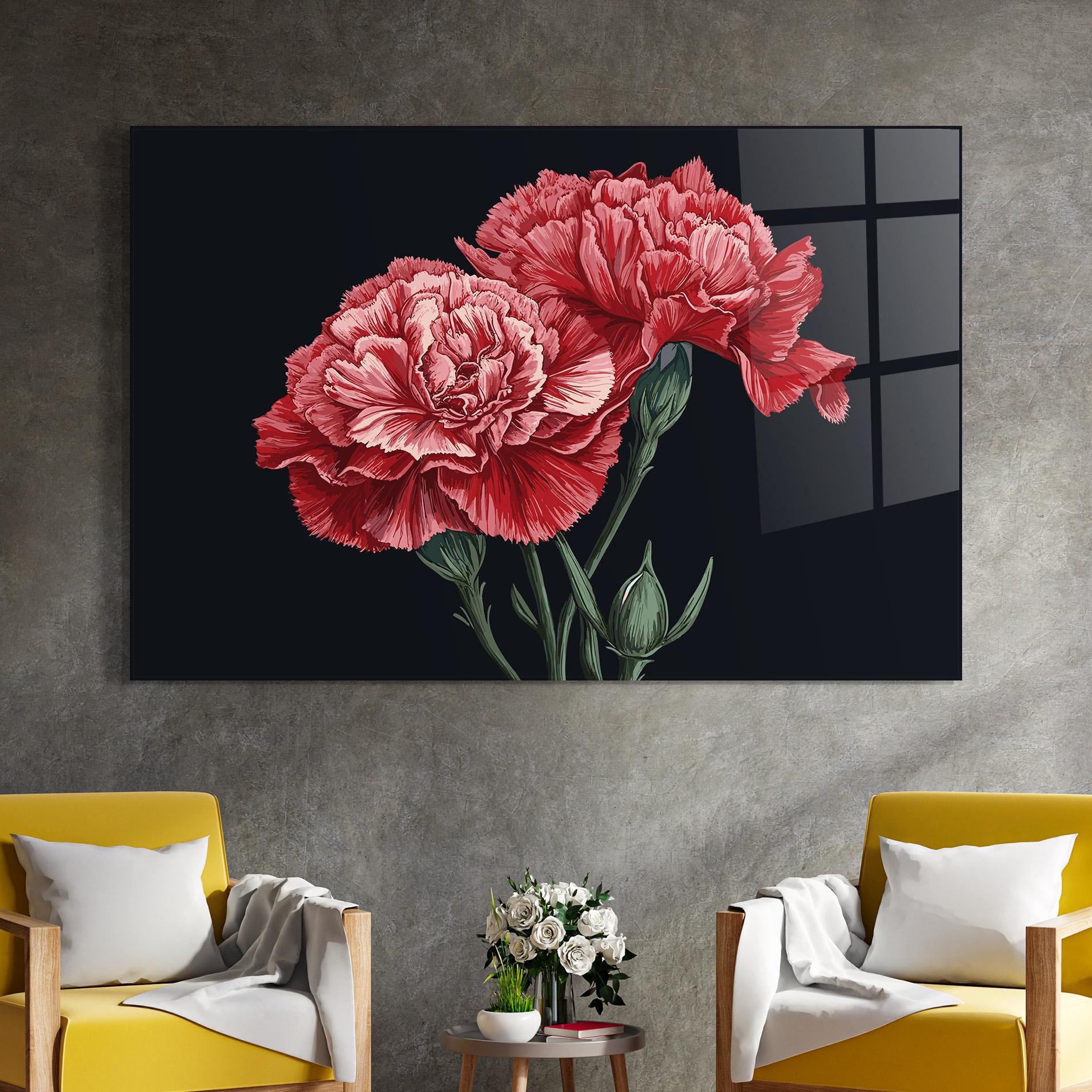 Üvegkép Beautiful Peony mockup 4