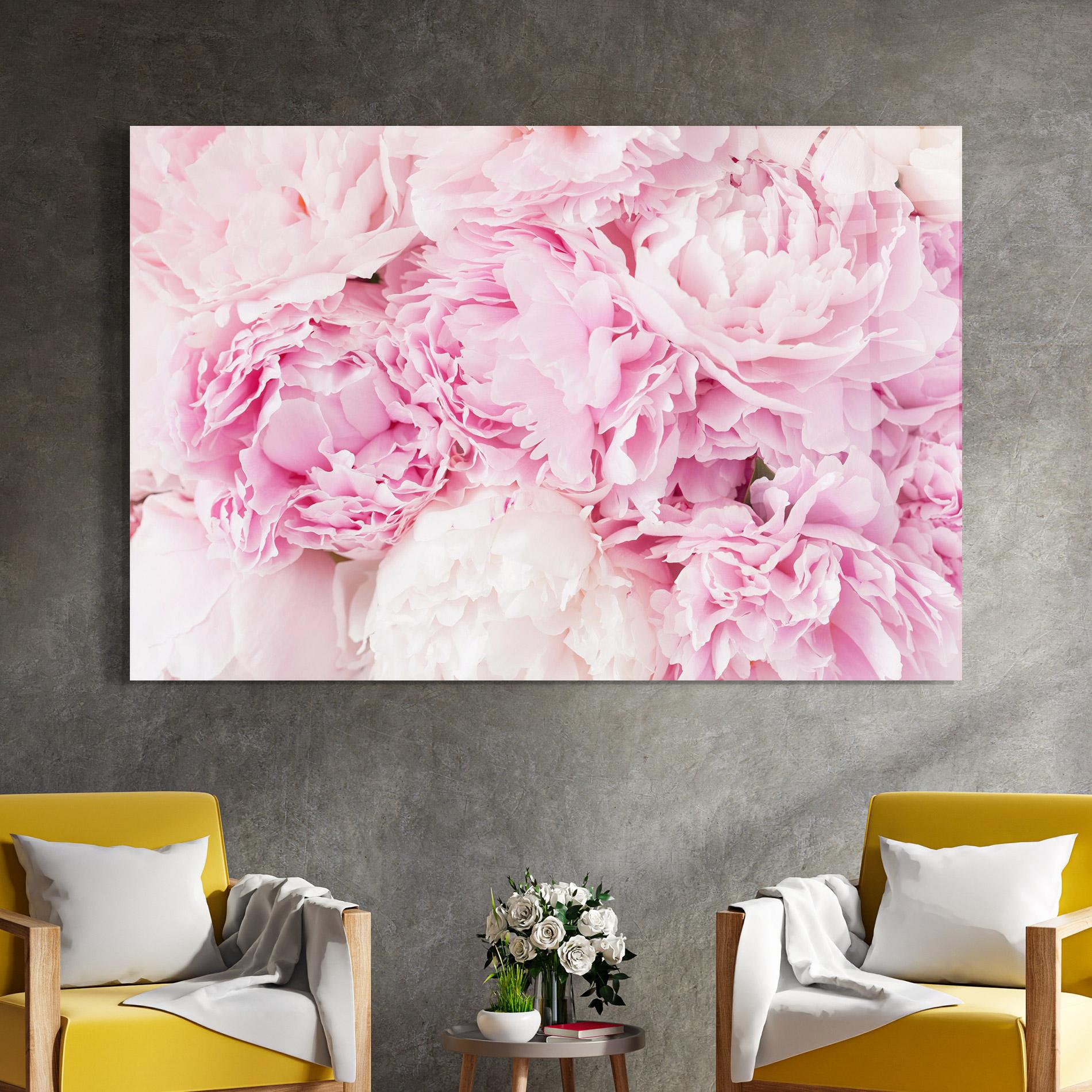 Üvegkép Dreamy Pink Pastel Peony mockup 4