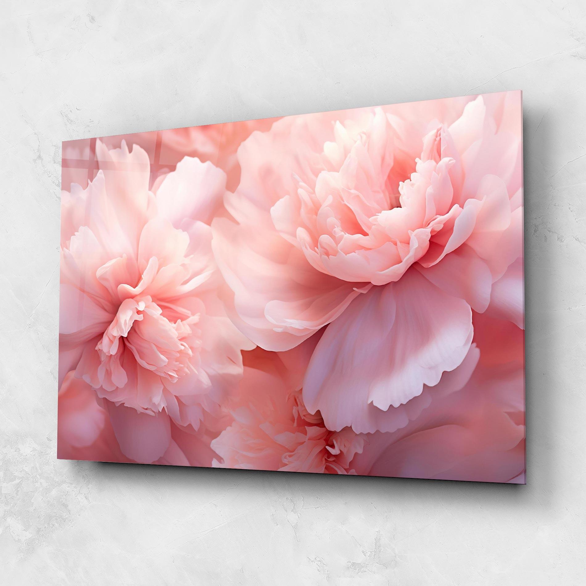 Üvegkép Close Up Dreamy Peony mockup 1