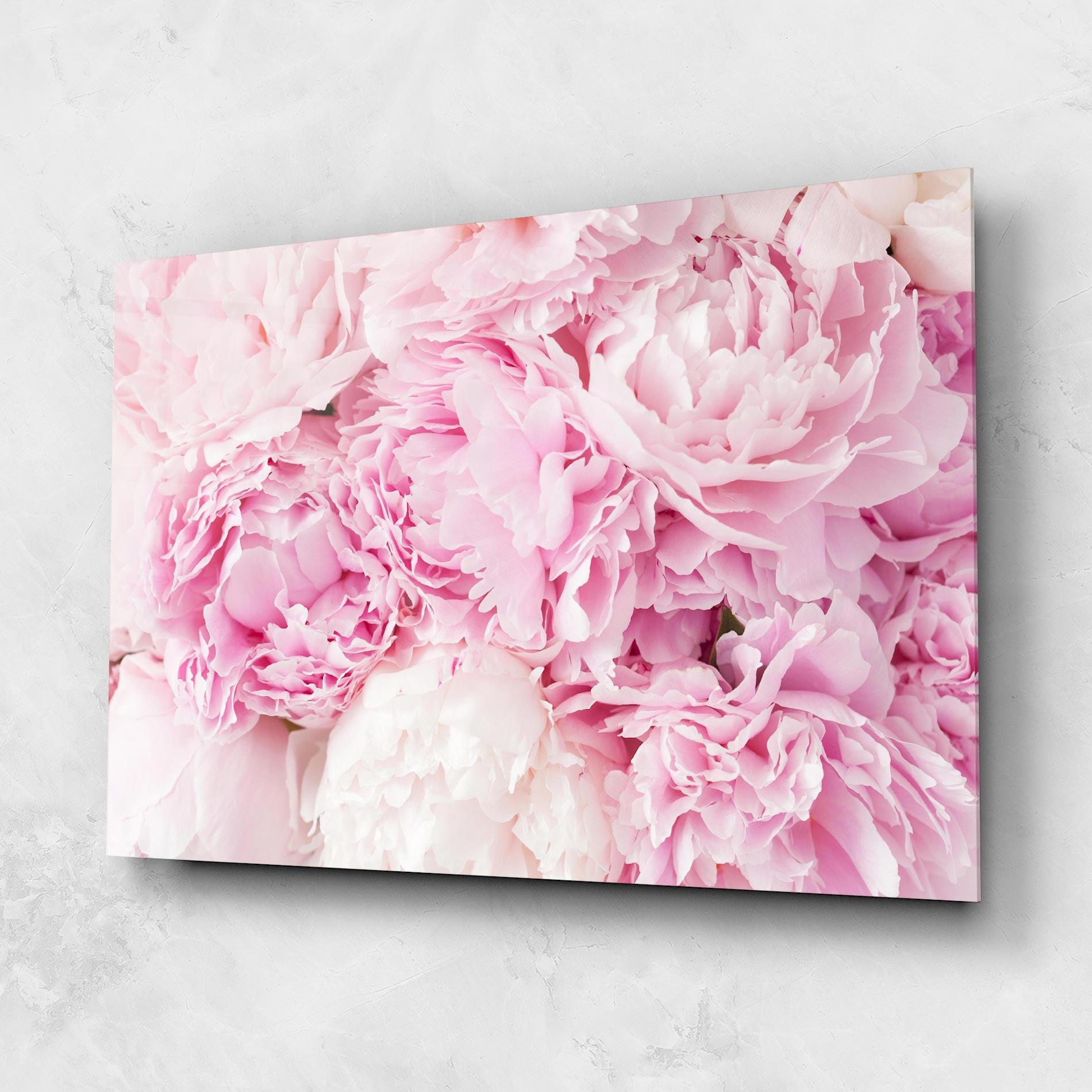 Üvegkép Dreamy Pink Pastel Peony mockup 1
