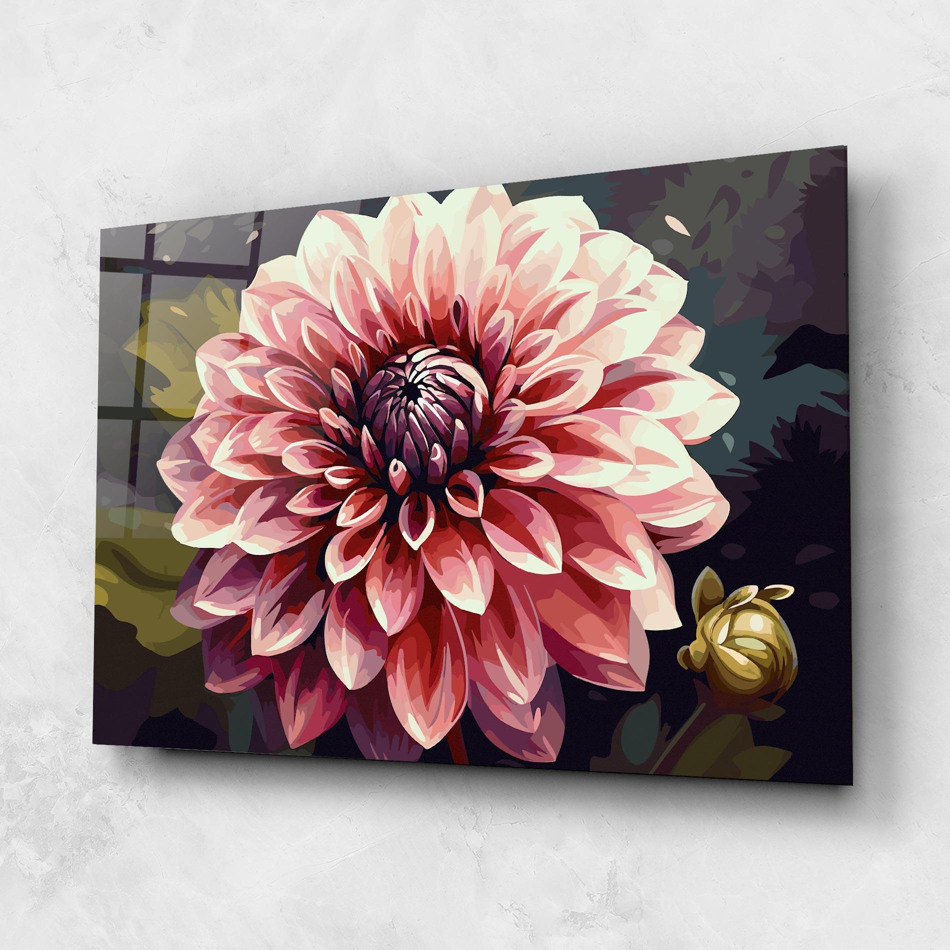Üvegkép Open Pink Flower mockup 1