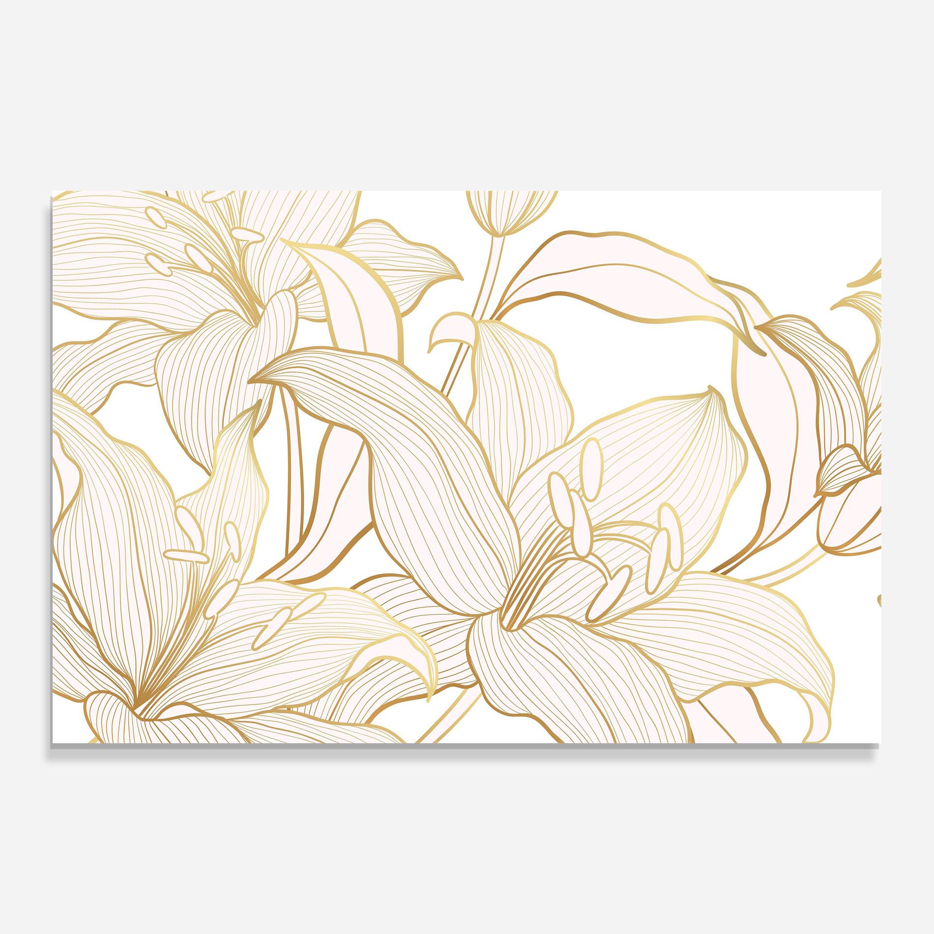 Üvegkép Gold Lily mockup 0
