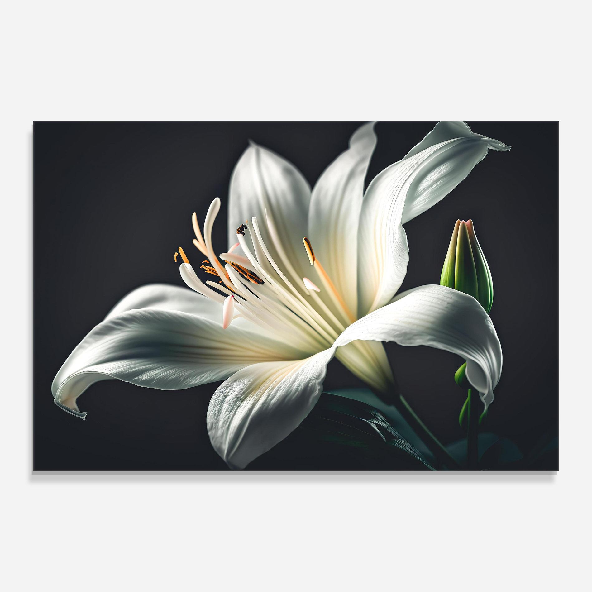 Üvegkép Light Grey Lily mockup 0
