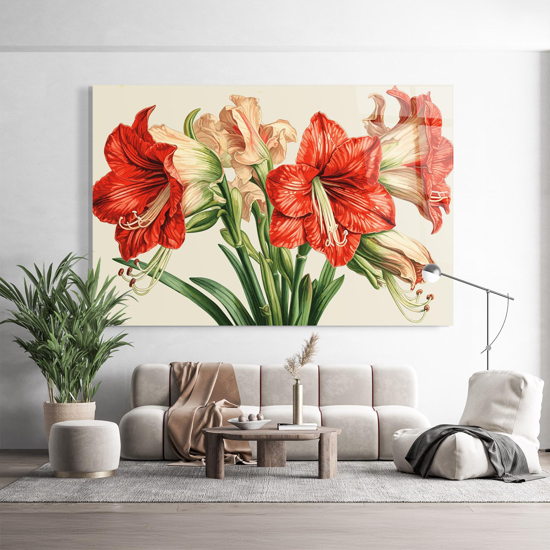Üvegkép Orange Cream Lily mockup 9