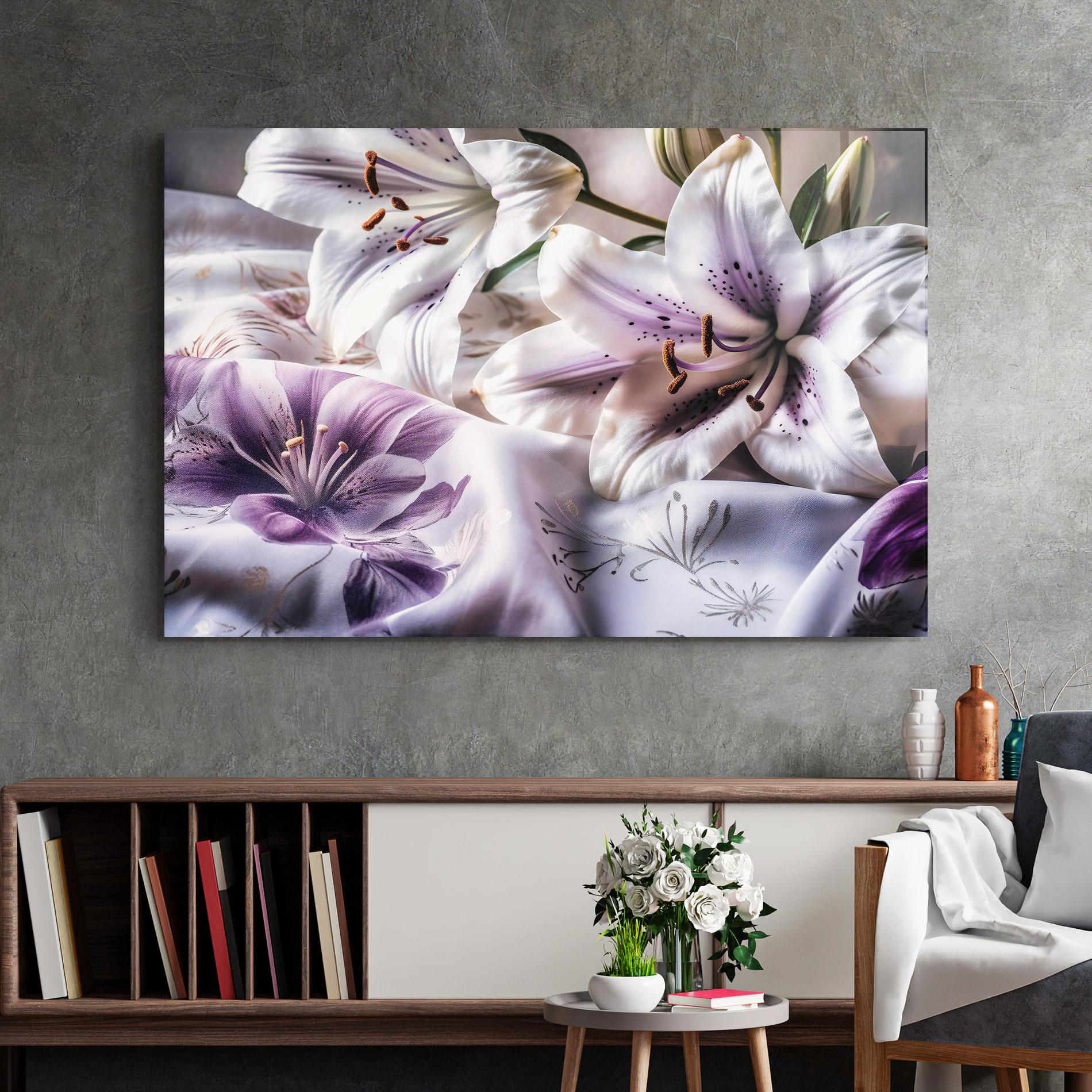 Üvegkép Light Purple Lily mockup 2