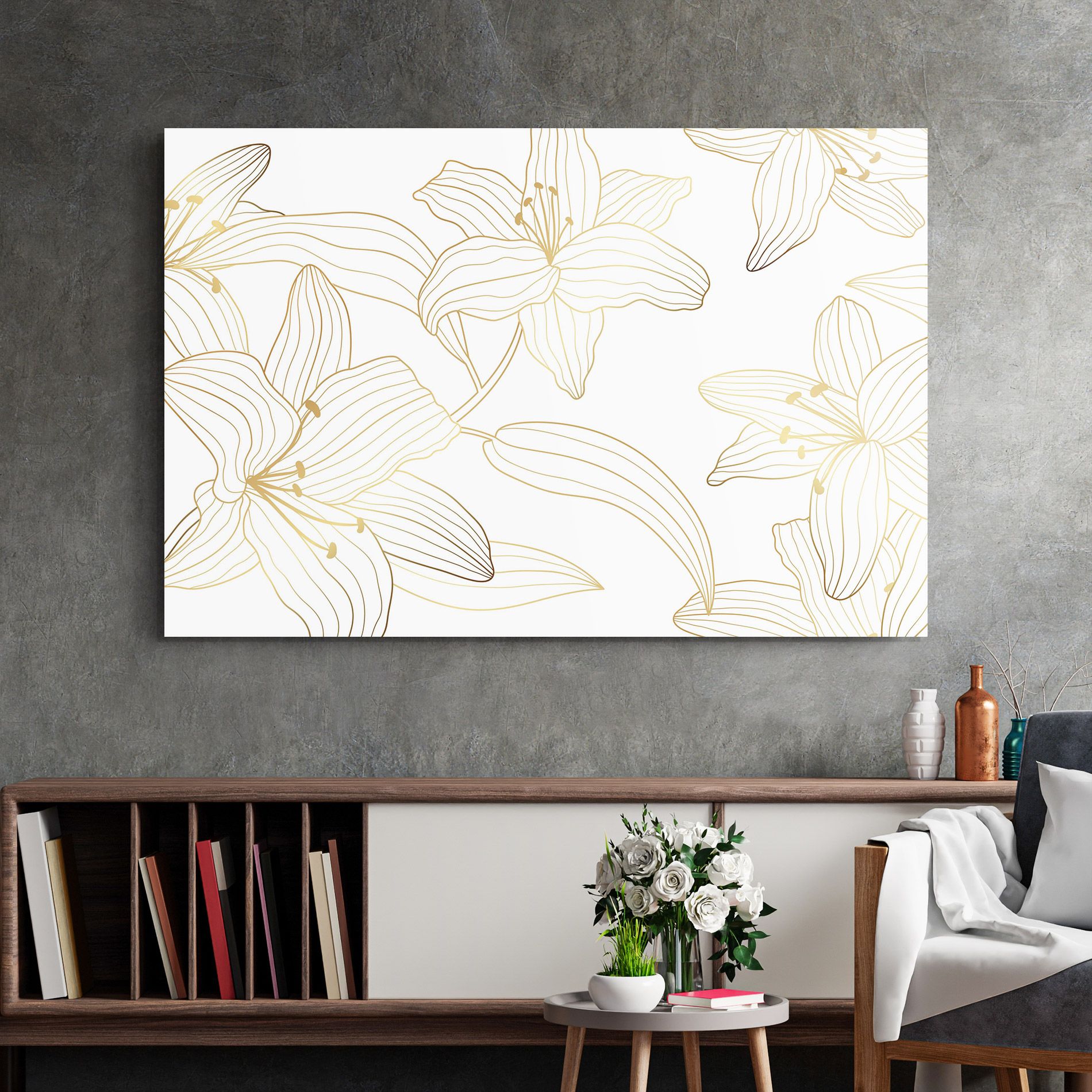 Luxury Golden Lily mockup 2
