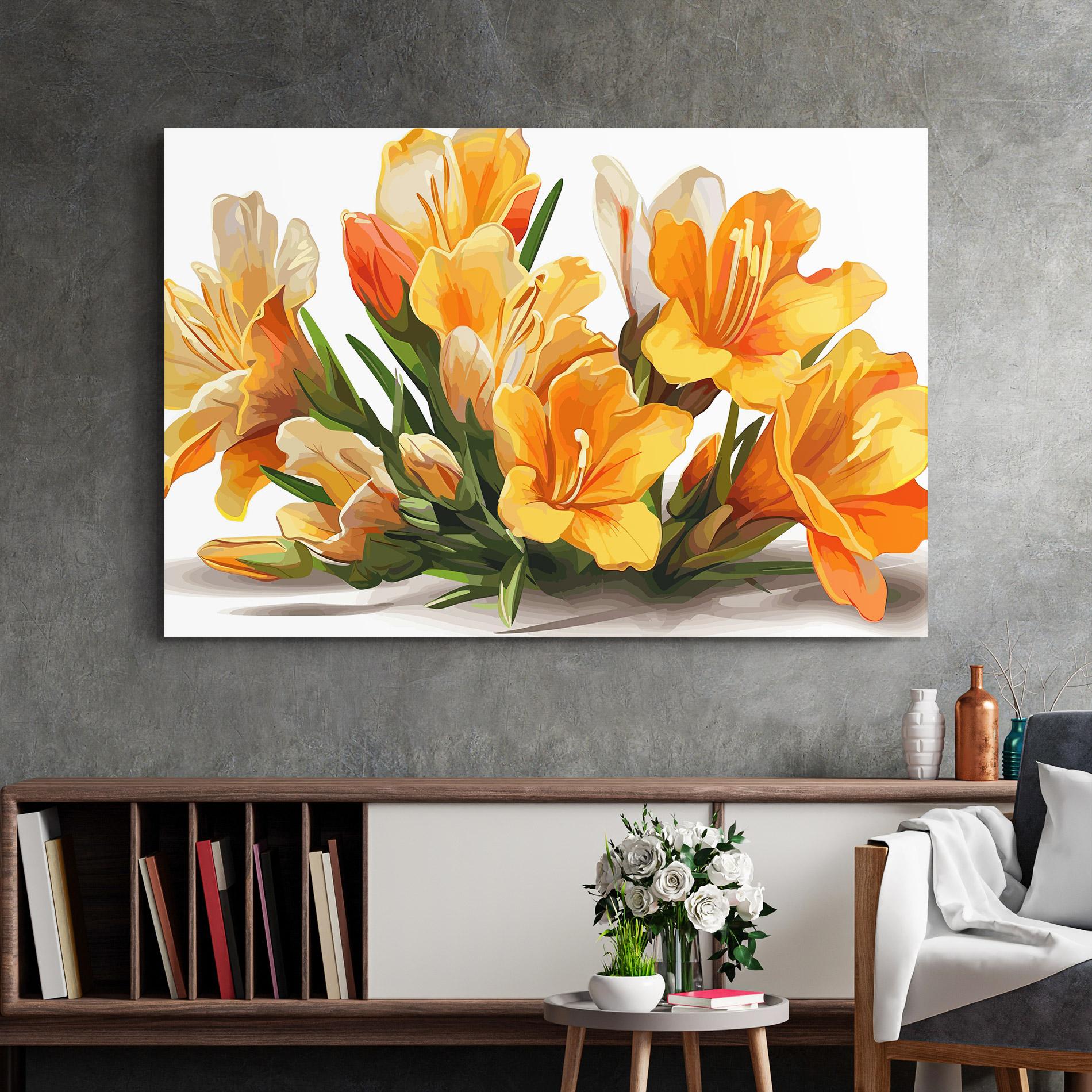 Üvegkép Orange Lily Art mockup 2