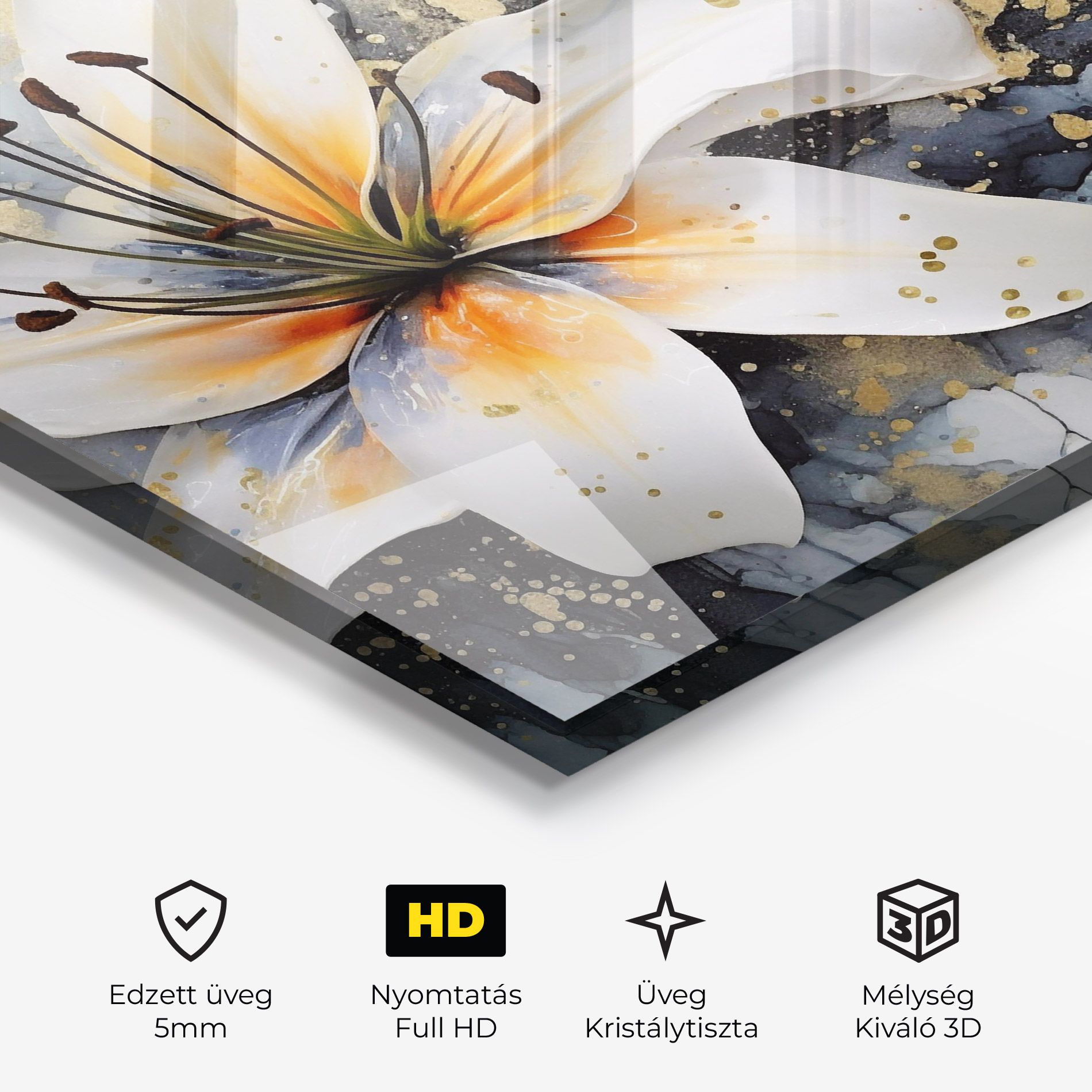 Lily With Orange Painting mockup 3